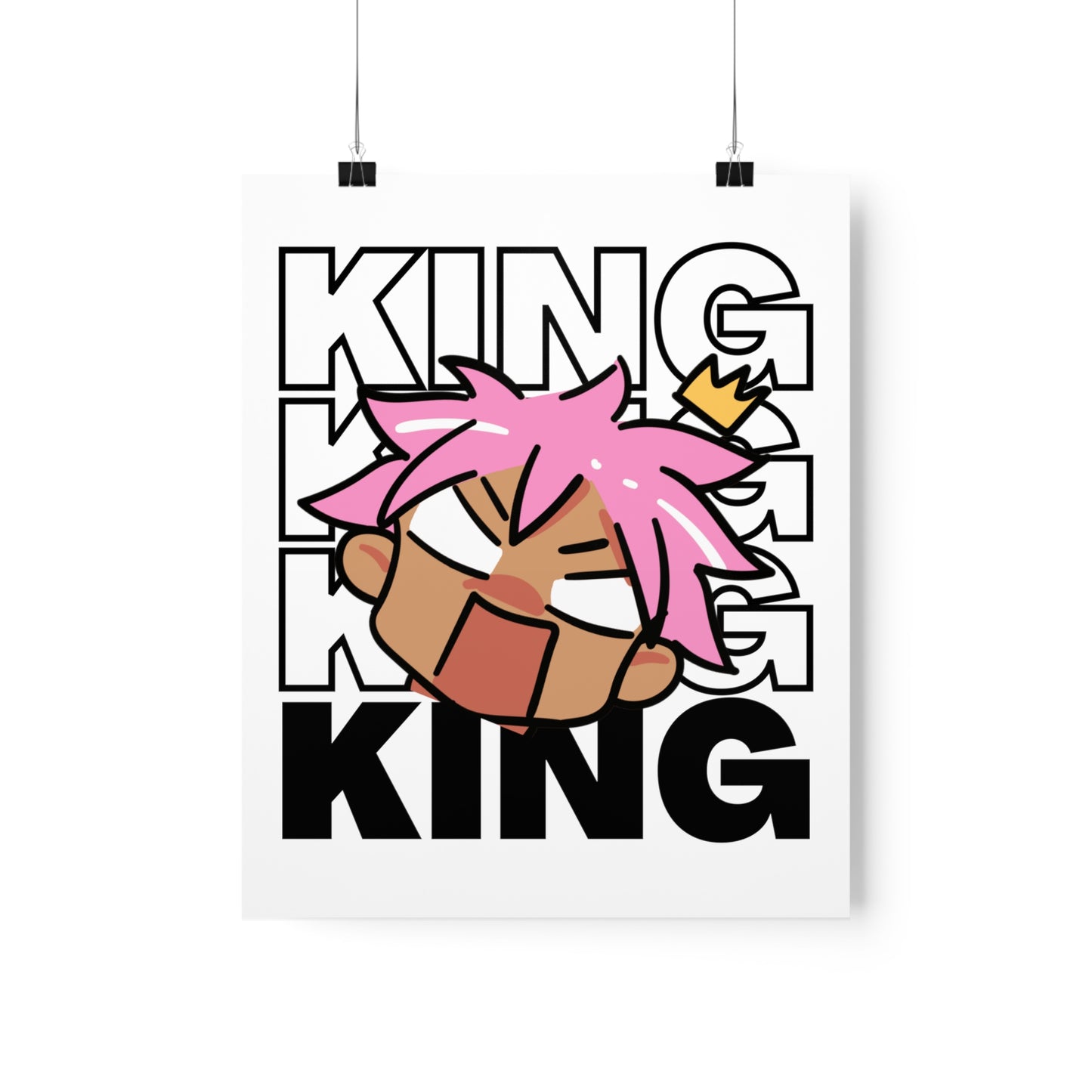 Anime King Royalty Crown Premium Matte Poster