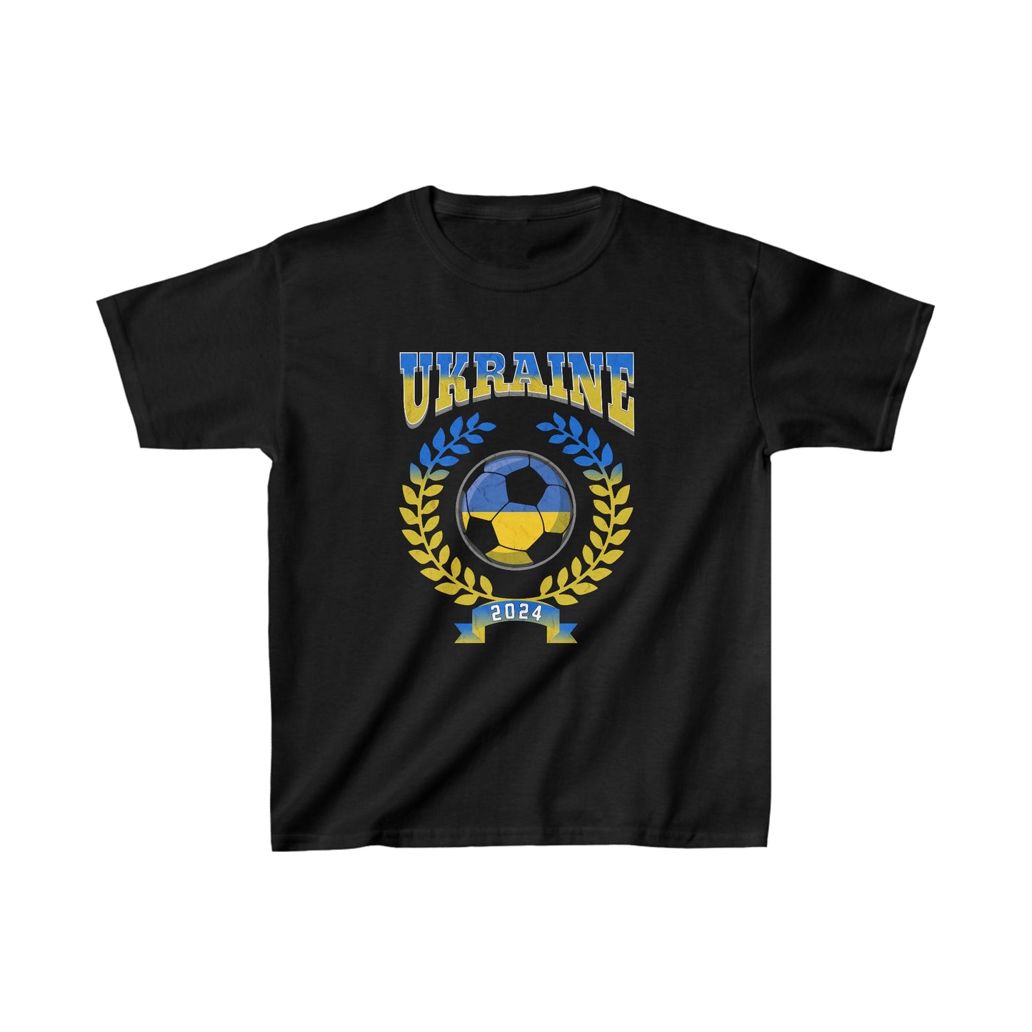 Kids Ukraine 2024 Soccer Football Championship Games Ukrainian Team T-Shirt | Unisex Tee Shirt