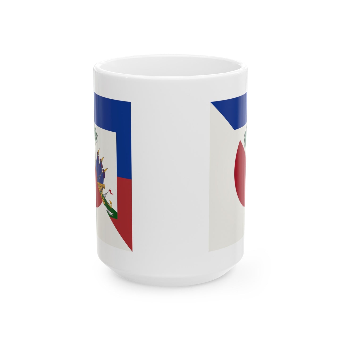 Haitian Japanese Flag | Half Haiti Japan Ceramic Mug 11oz, 15oz Cup