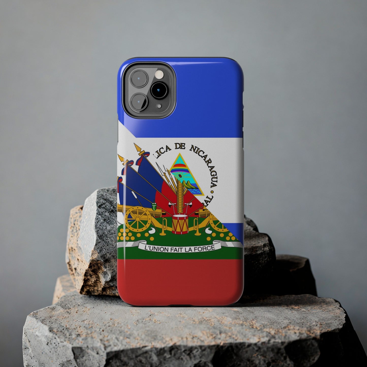 Haiti Nicaragua Flag Haitian Nicaraguan Tough Phone Cases