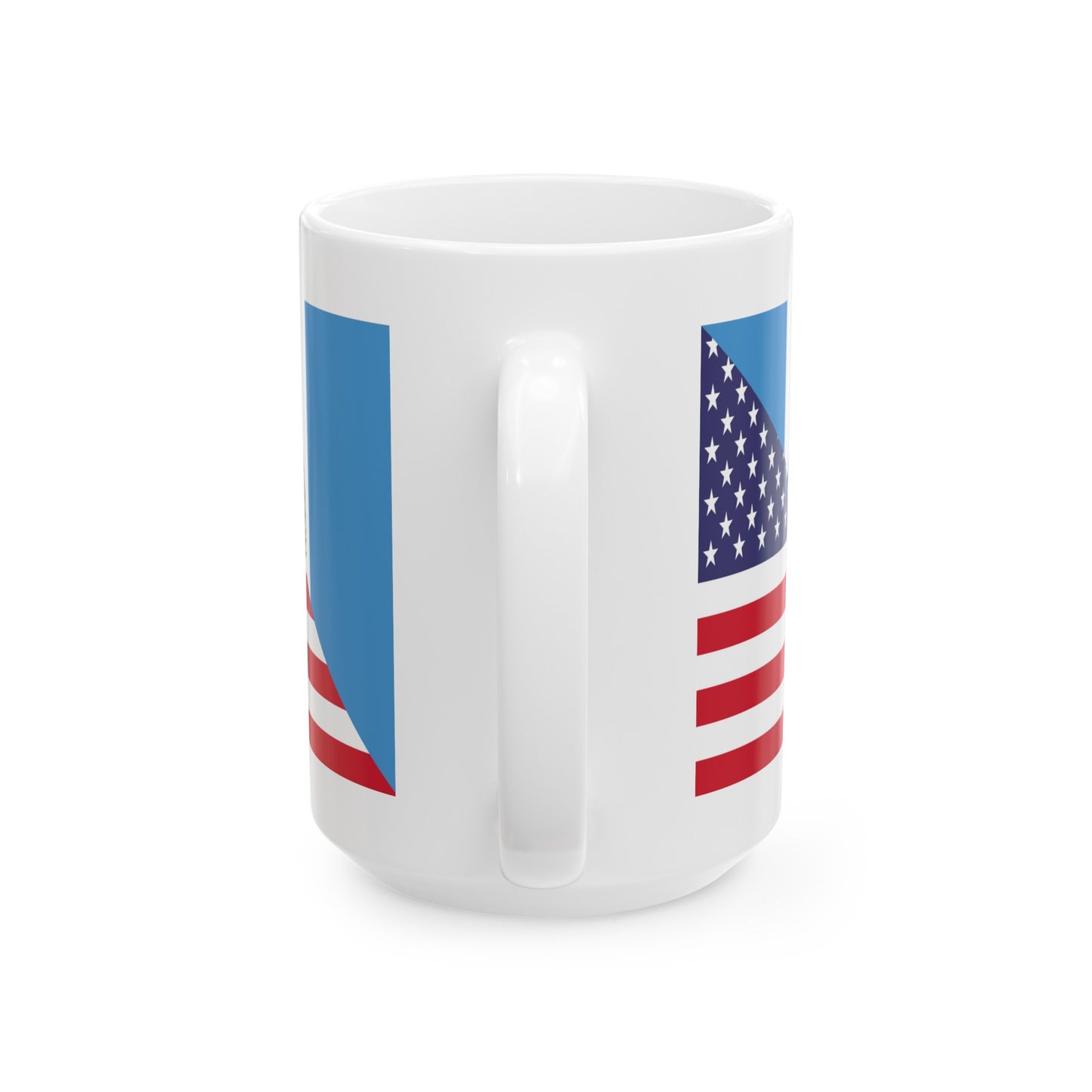 Guatemalan American Flag Half Guatemala USA Ceramic Mug 11oz, 15oz Cup