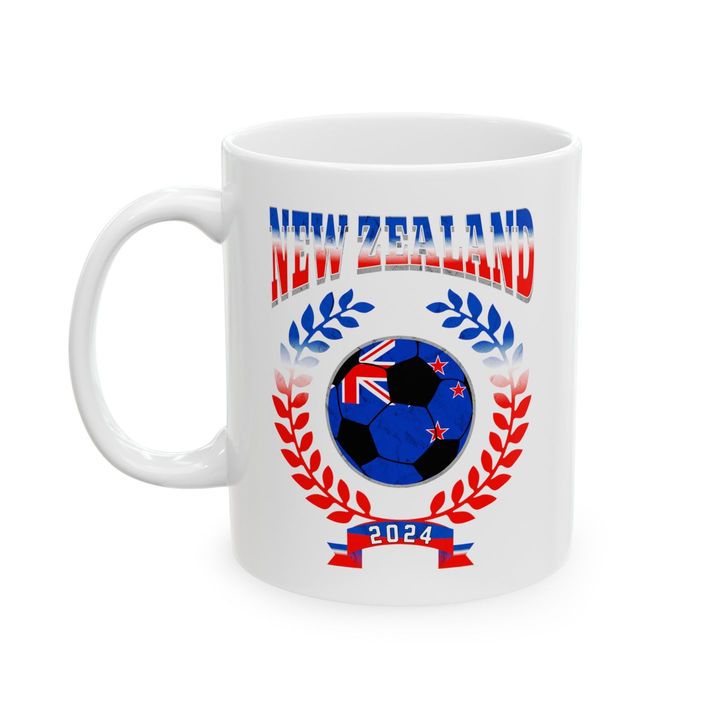 New Zealand 2024 Soccer Football Championship Games Kiwis Team Ceramic Mug 11oz, 15oz Cup