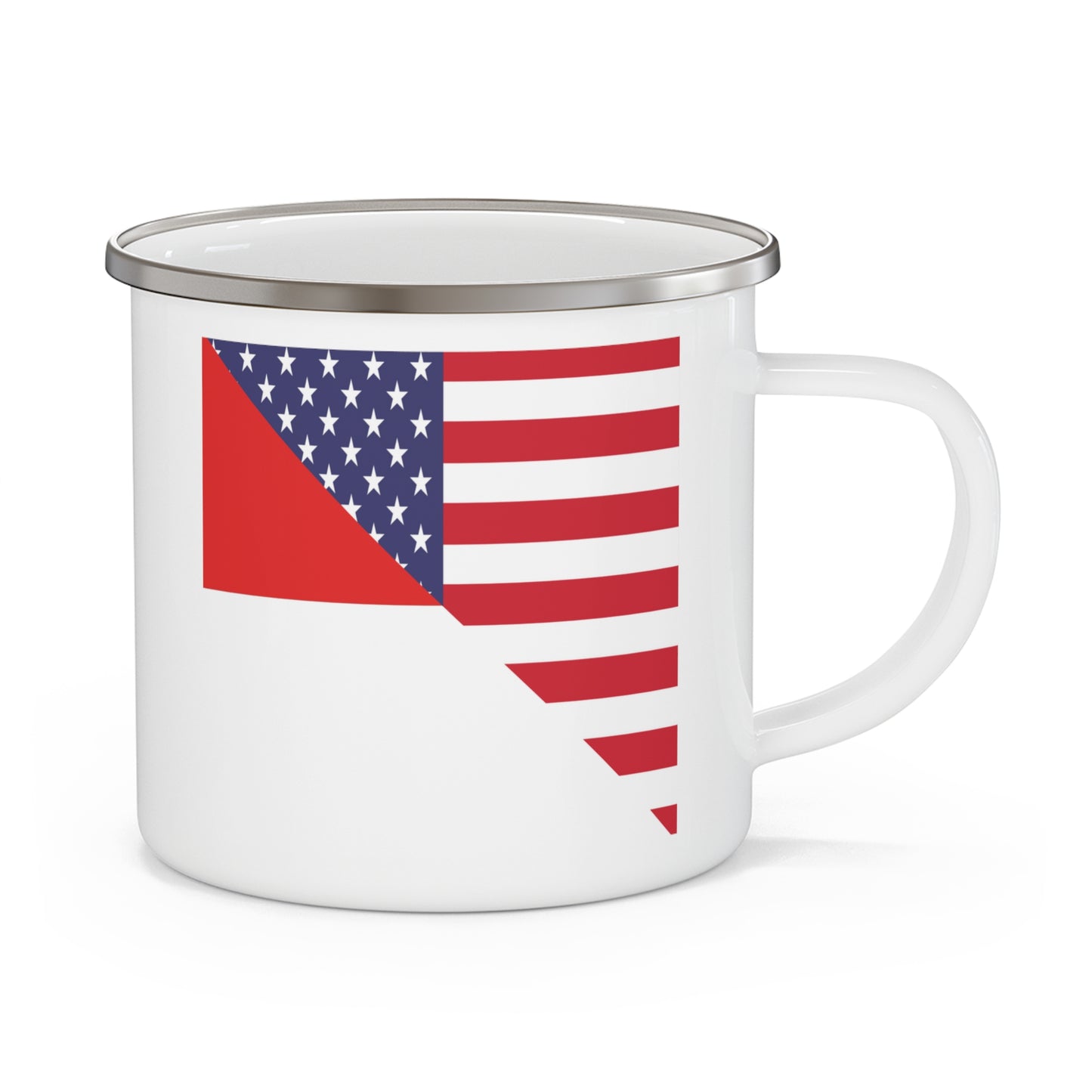 Indonesian American Flag Indonesia USA 12oz Enamel Mug