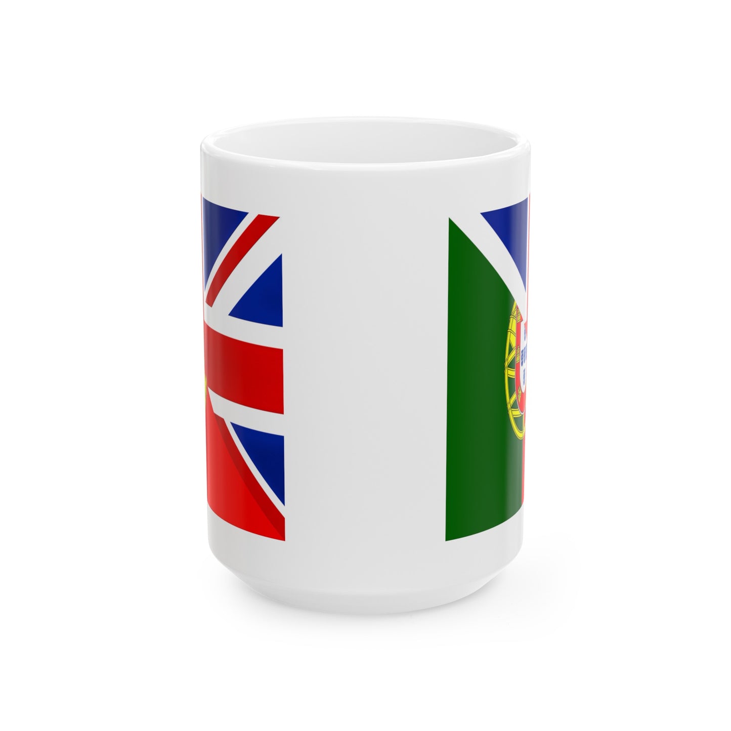 Portugues English Flag Portugal Union Jack Great Britain Ceramic Mug 11oz, 15oz Cup