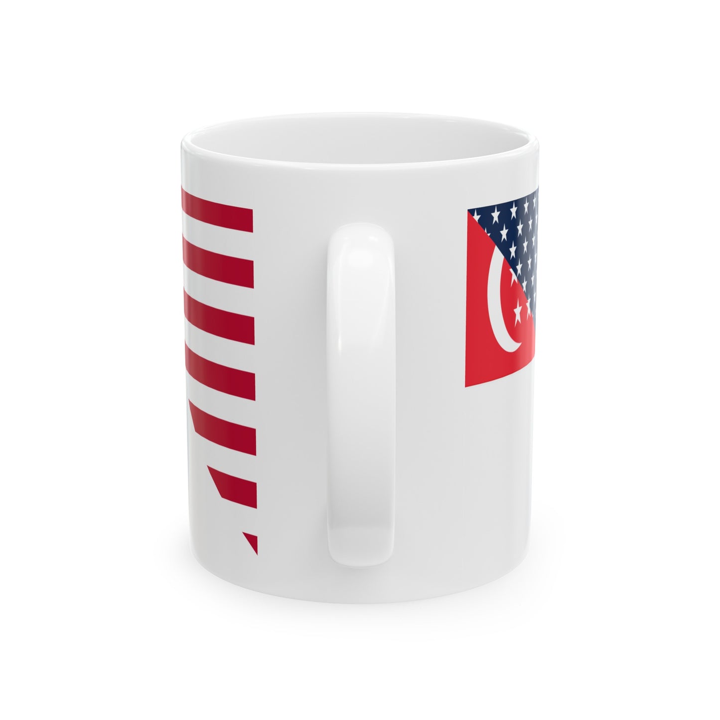 Singapore American Flag Half Singaporean USA Ceramic Mug 11oz, 15oz Cup