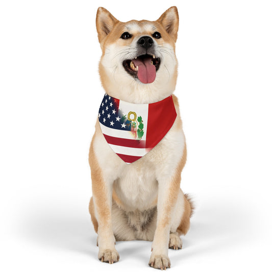 Peru America Flag Pet Bandana Collar | USA Peruvian Dog Cat Animal