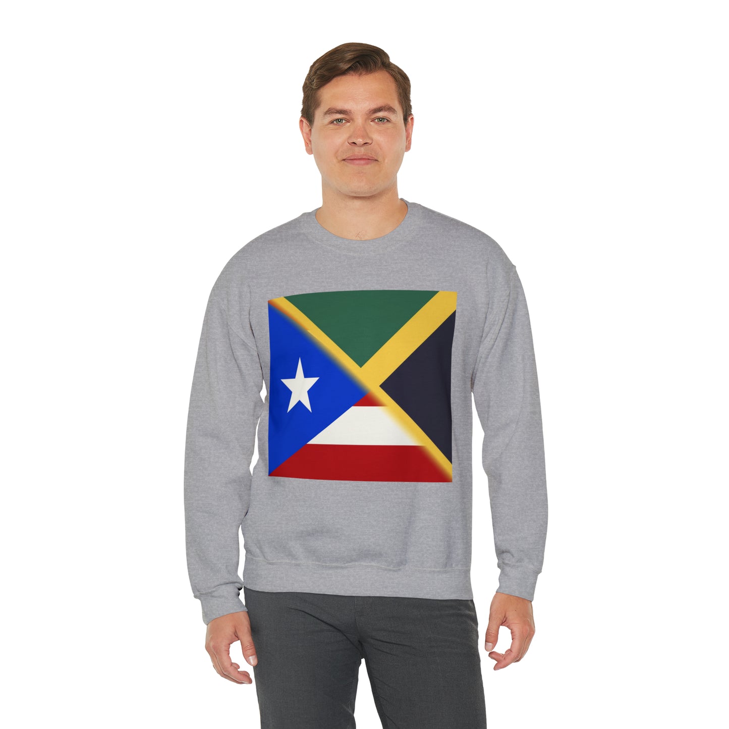 Jamaica Puerto Rico Flag | Jamaican PR Flag Unisex Sweatshirt