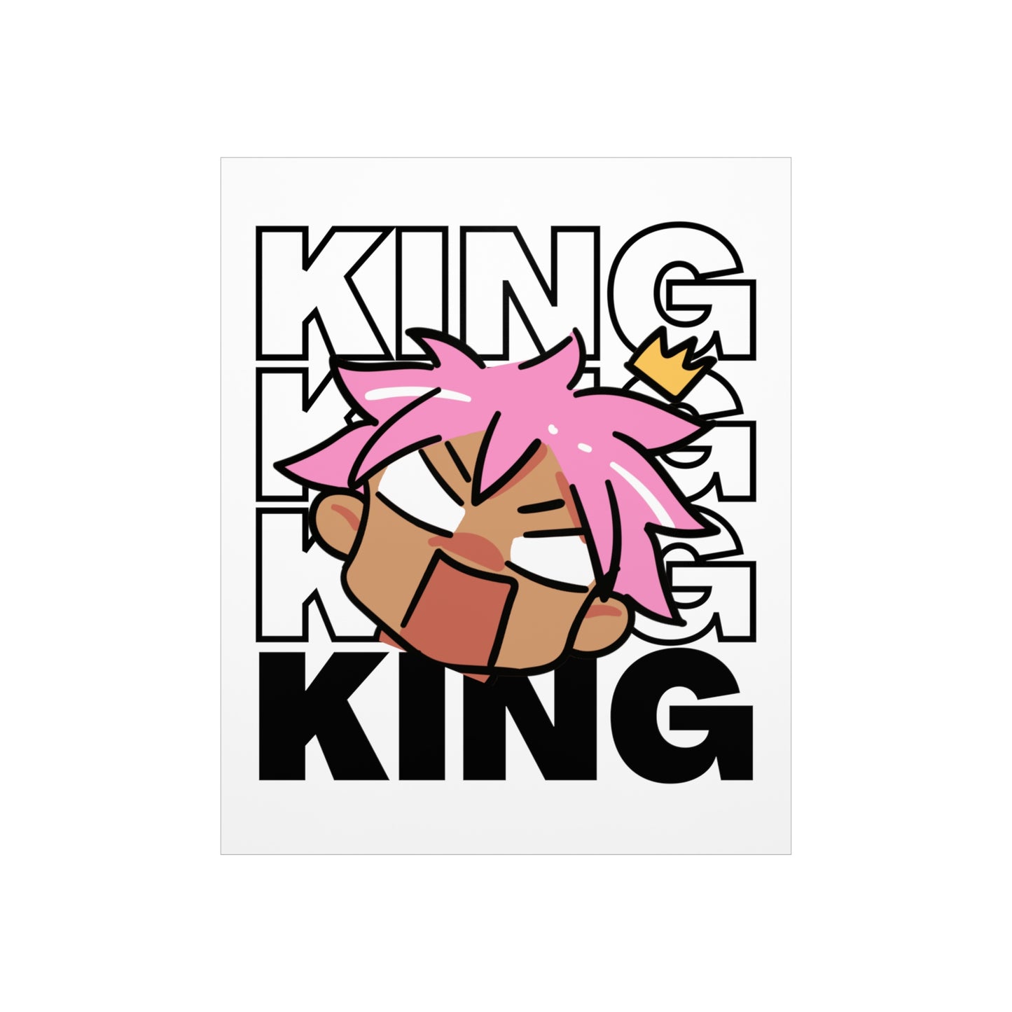 Anime King Royalty Crown Premium Matte Poster