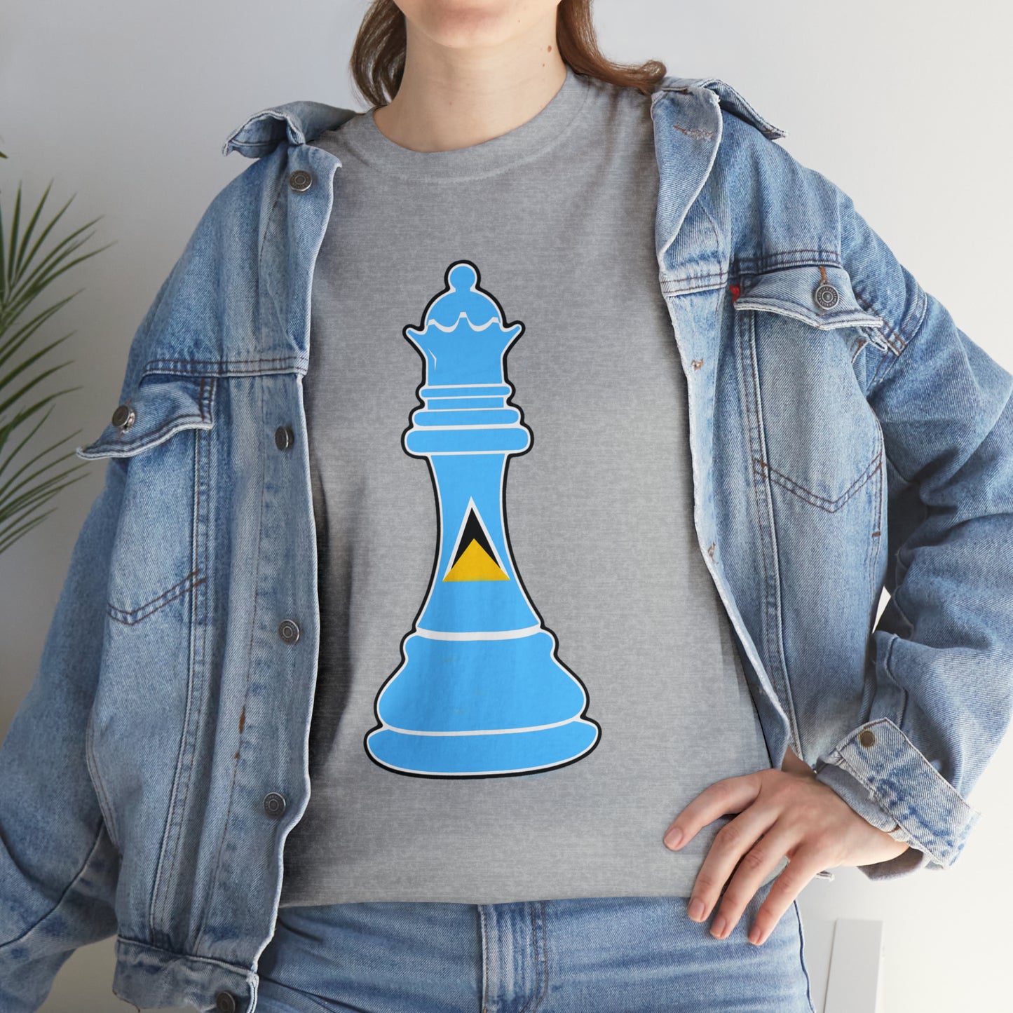 St Lucian Queen Flag Chess Piece St Lucia T-Shirt | Unisex Tee Shirt