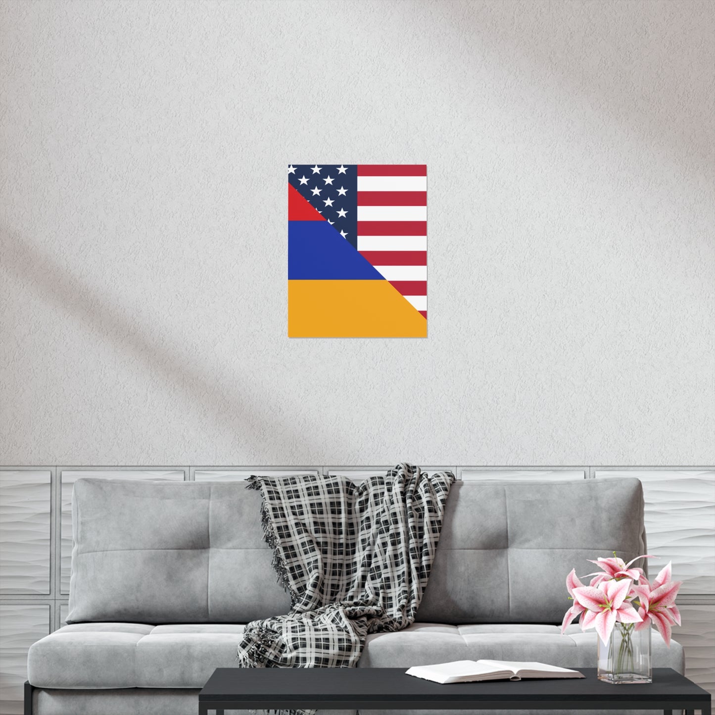 Armenian American Flag Armenia USA Premium Matte Poster