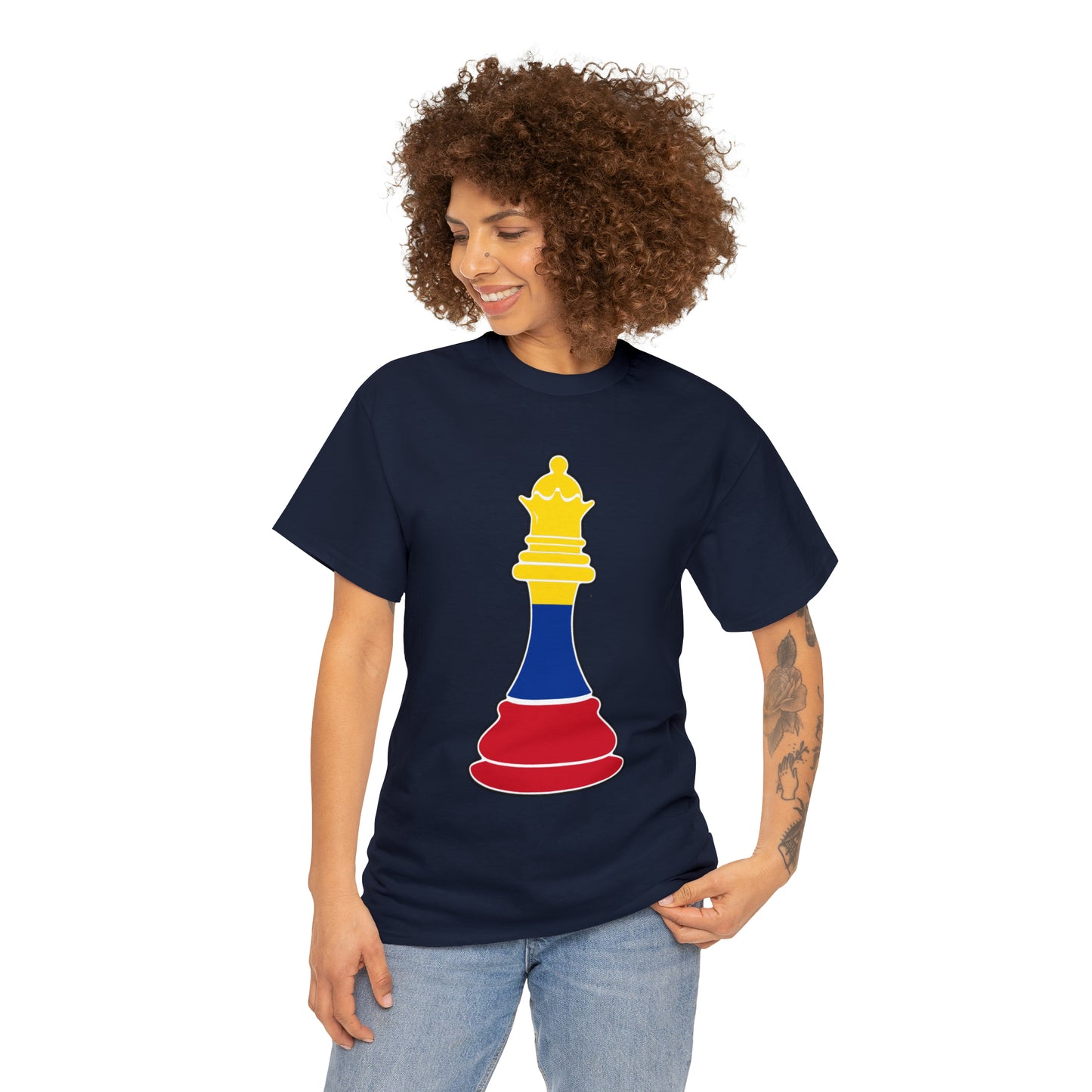 Colombian Queen Flag Chess Piece Colombia T-Shirt | Unisex Tee Shirt