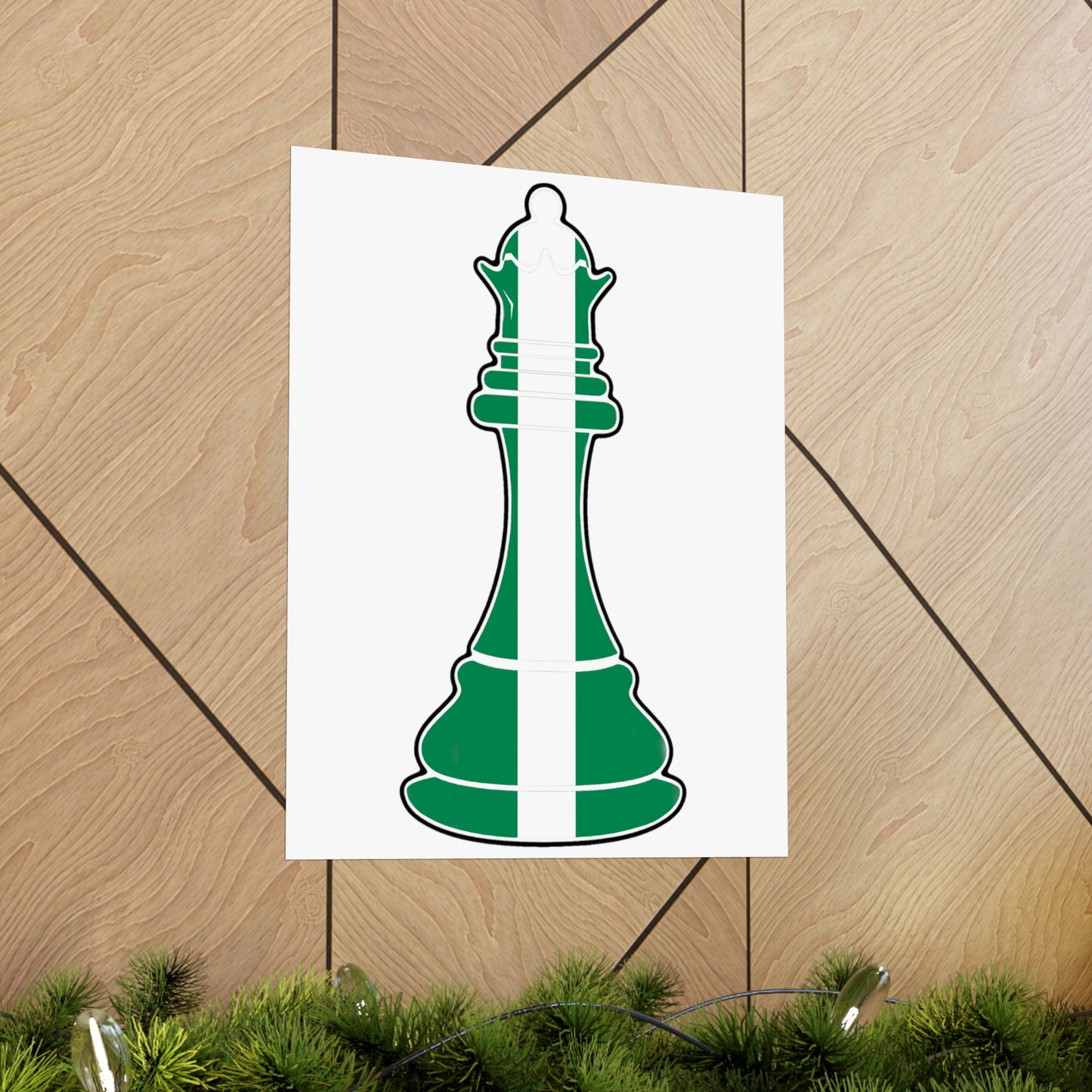 Nigerian Queen Flag Chess Piece Nigeria Premium Matte Poster