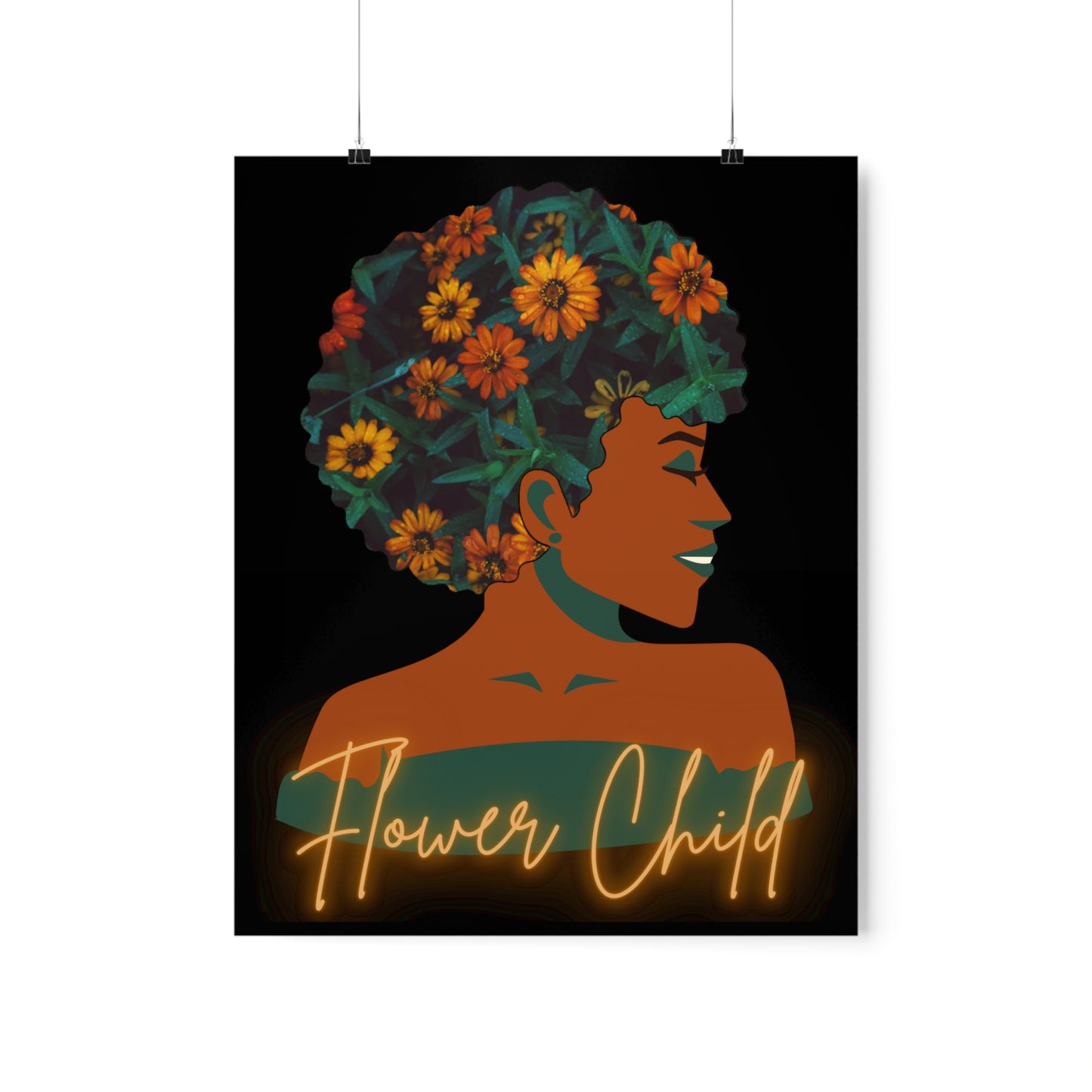 Flower Child |Earth Lady  Premium Matte Poster