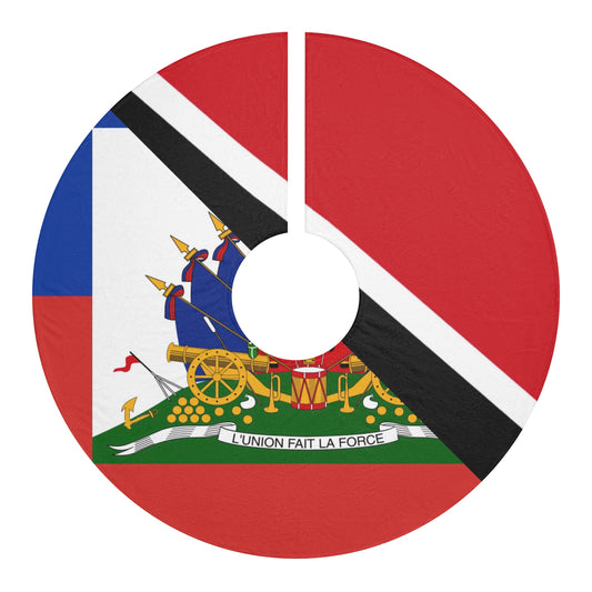 Haitian Trinidad and Tobago Flag Haitian Trini Christmas Tree Skirt