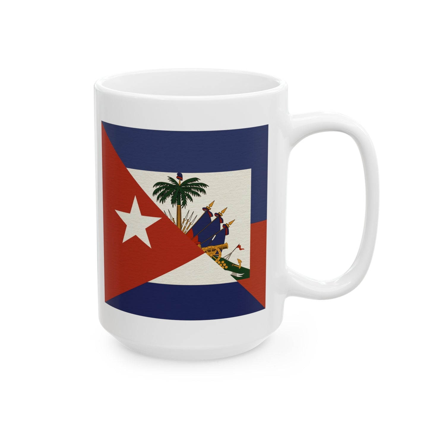 Haiti Cuba Flag | Haitian Cuban Ayiti Cubano Ceramic Mug 11oz, 15oz Cup