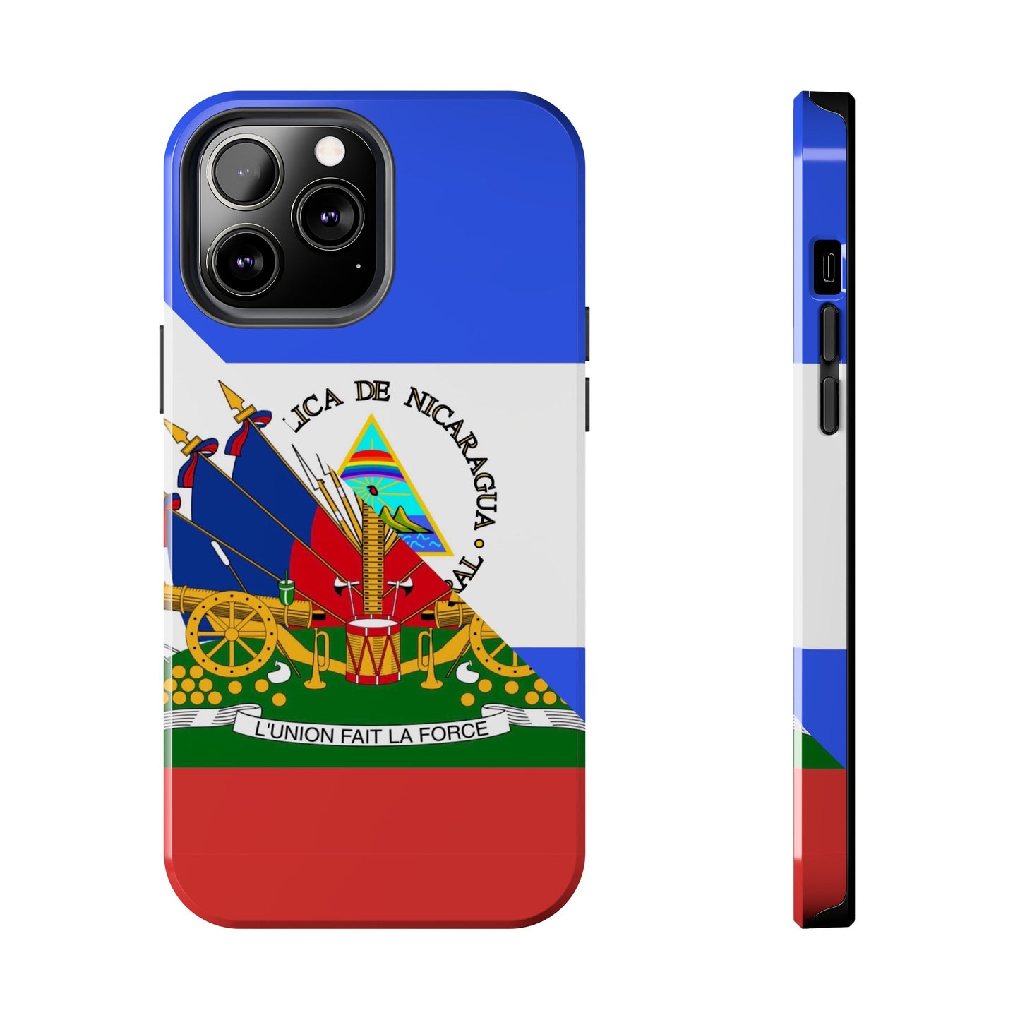 Haiti Nicaragua Flag Haitian Nicaraguan Tough Phone Cases