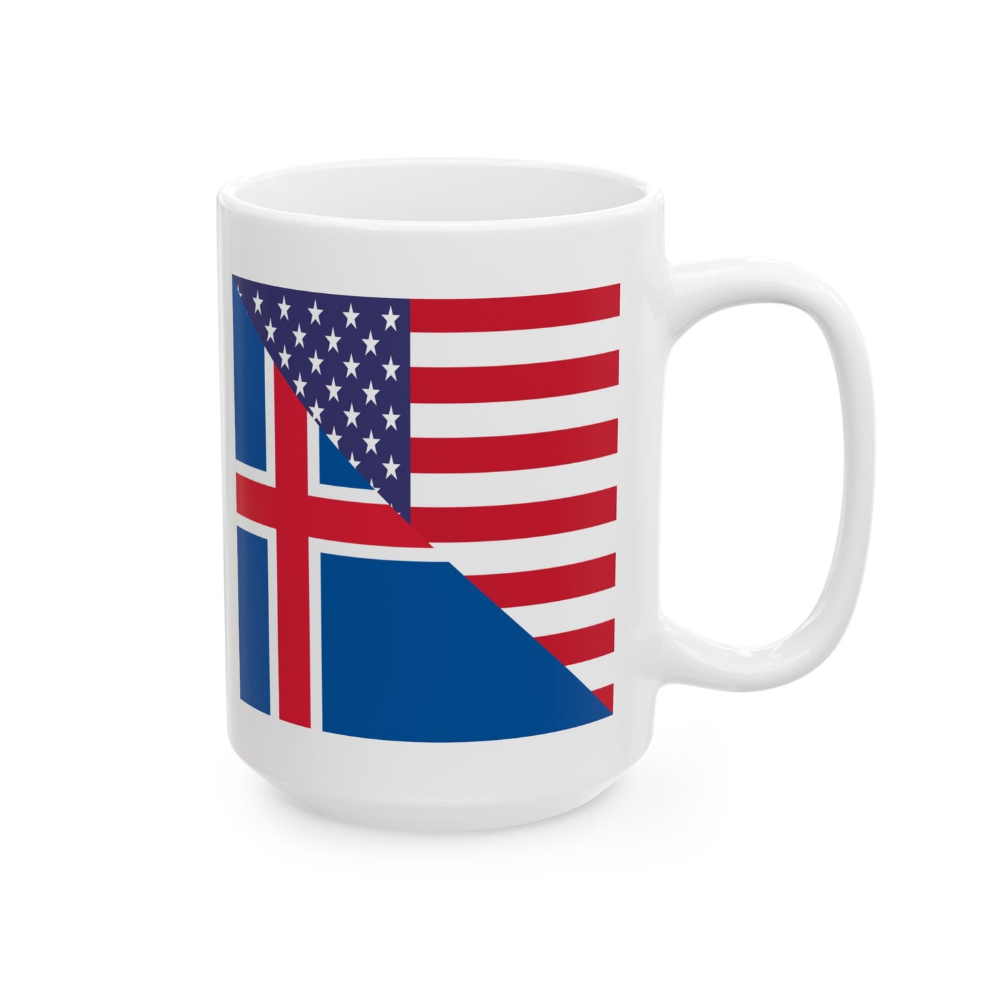 Iceland American Flag Icelander USA Ceramic Mug 11oz, 15oz Cup