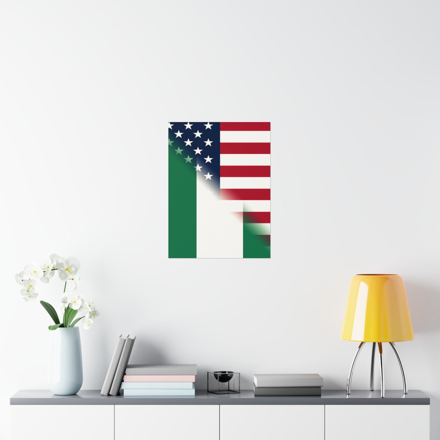 Nigerian American Flag Half Naija USA African Premium Matte Poster