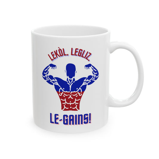 Lekol Legliz LeGainz Ceramic Mug 11oz, 15oz Cup