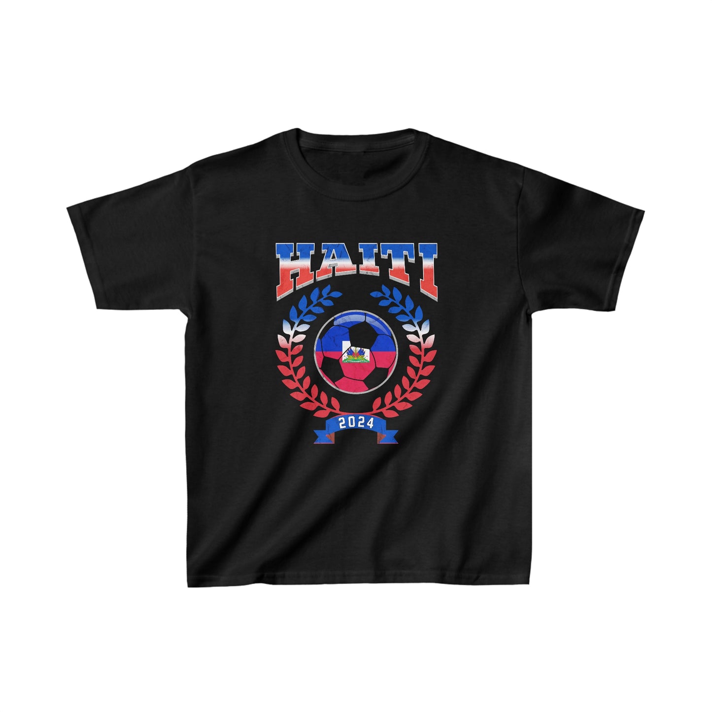 Kids Haiti 2024 Soccer Football Championship Games Haitian Team T-Shirt | Unisex Tee Shirt