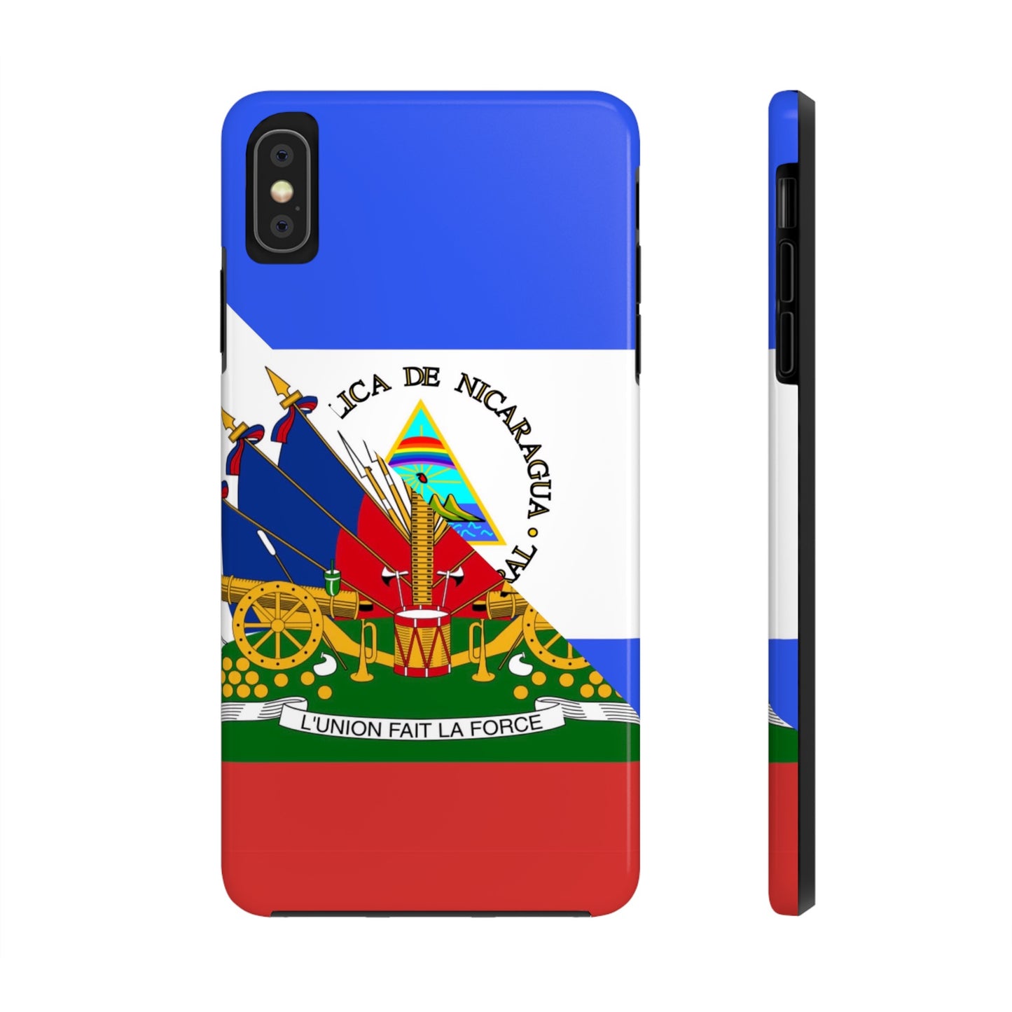 Haiti Nicaragua Flag Haitian Nicaraguan Tough Phone Cases