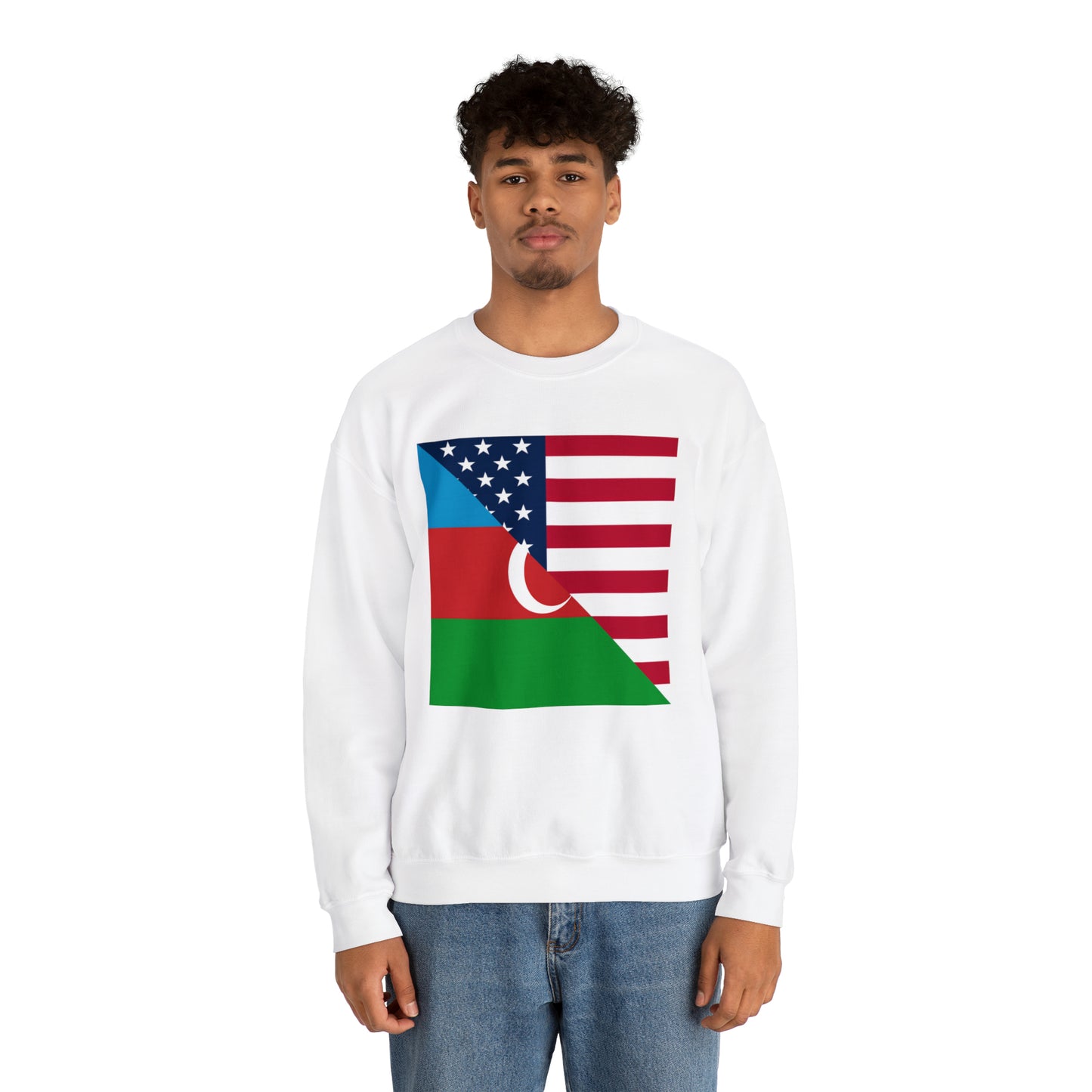 Azerbaijan American Flag USA Unisex Sweatshirt