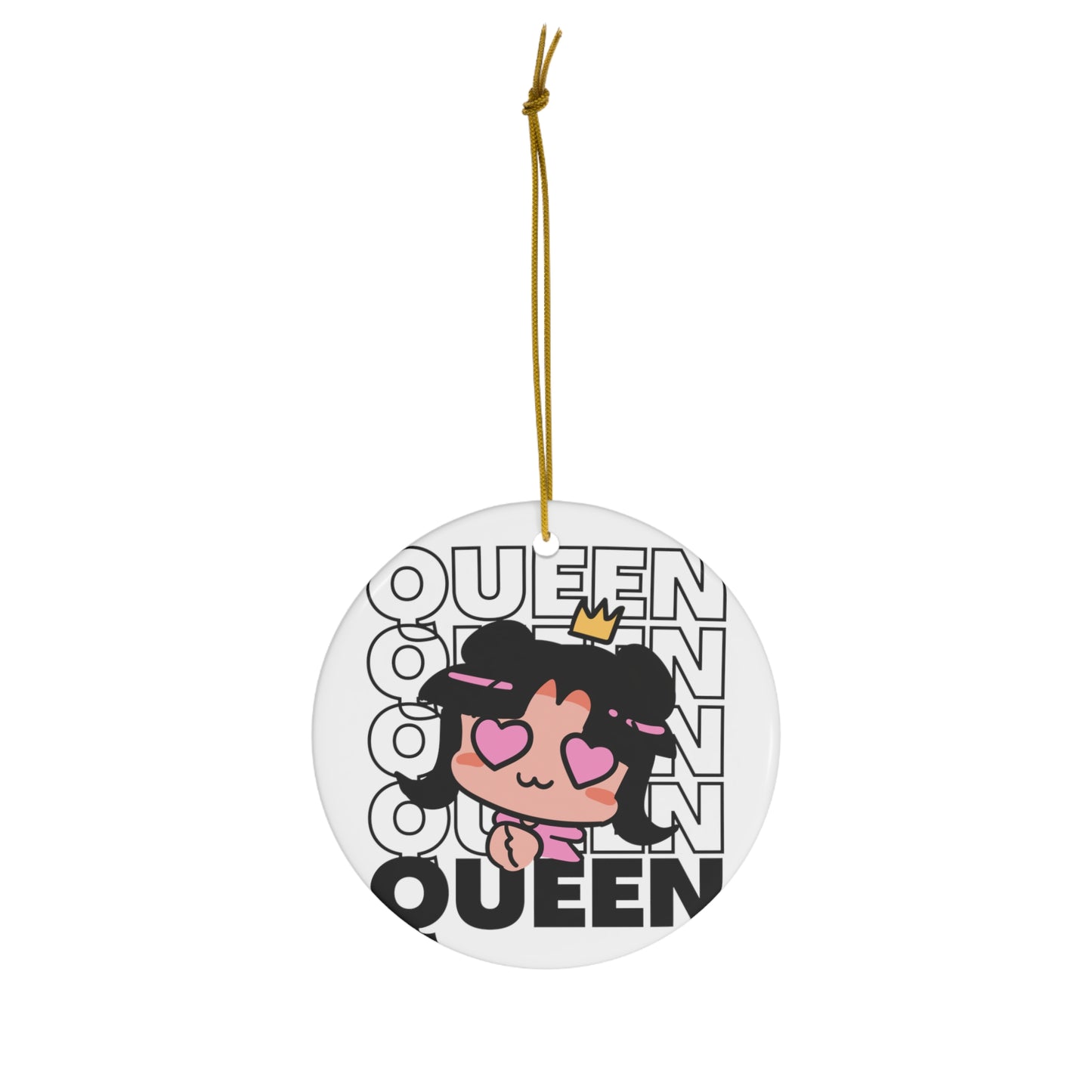 Anime Queen Royalty Crown Ceramic Ornament | Christmas Tree Ornaments