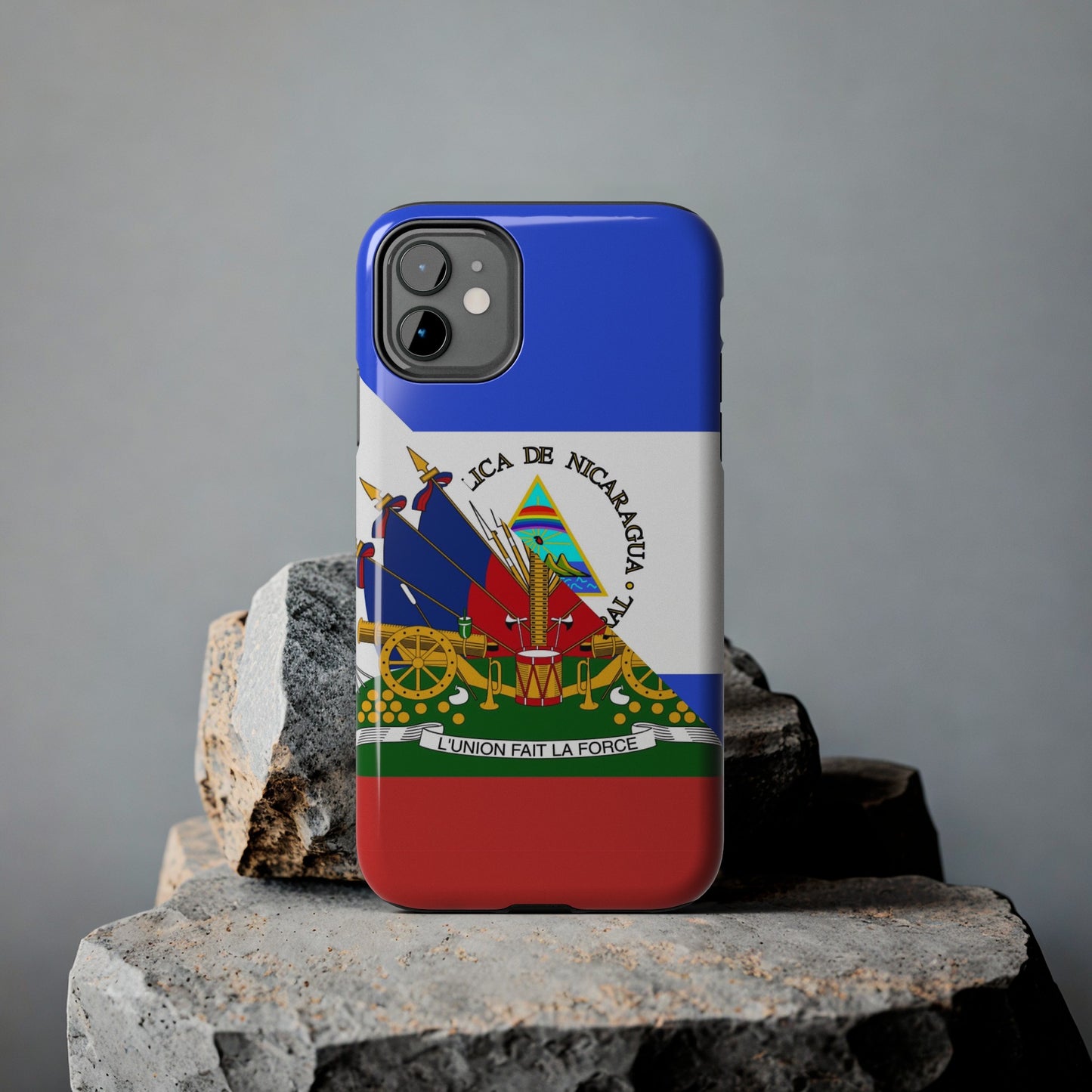 Haiti Nicaragua Flag Haitian Nicaraguan Tough Phone Cases