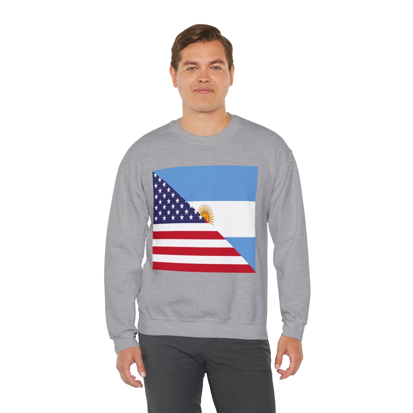 Argentina American Flag Argentinian USA Half Unisex Sweatshirt