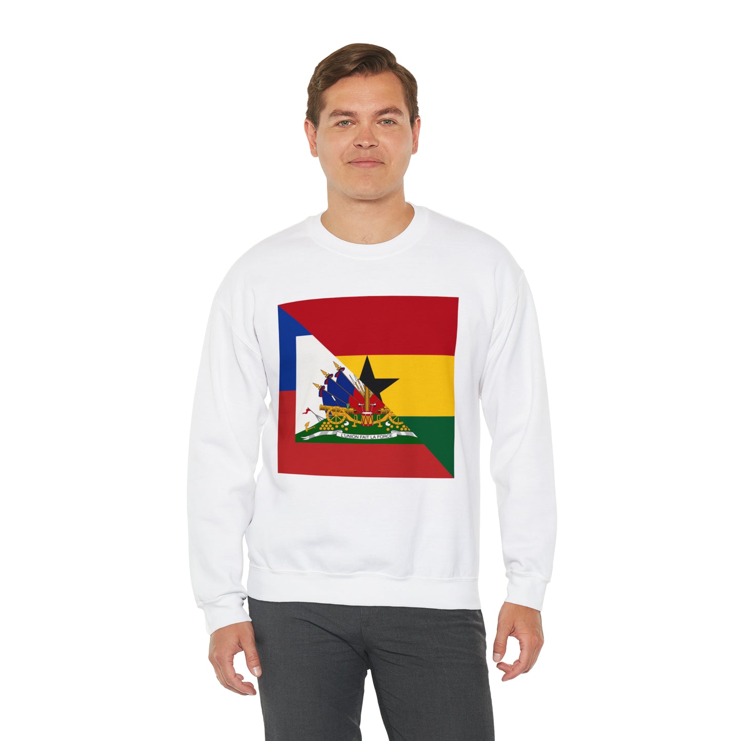 Haitian Ghanaian Flag | Half Haiti Ghana Unisex Sweatshirt