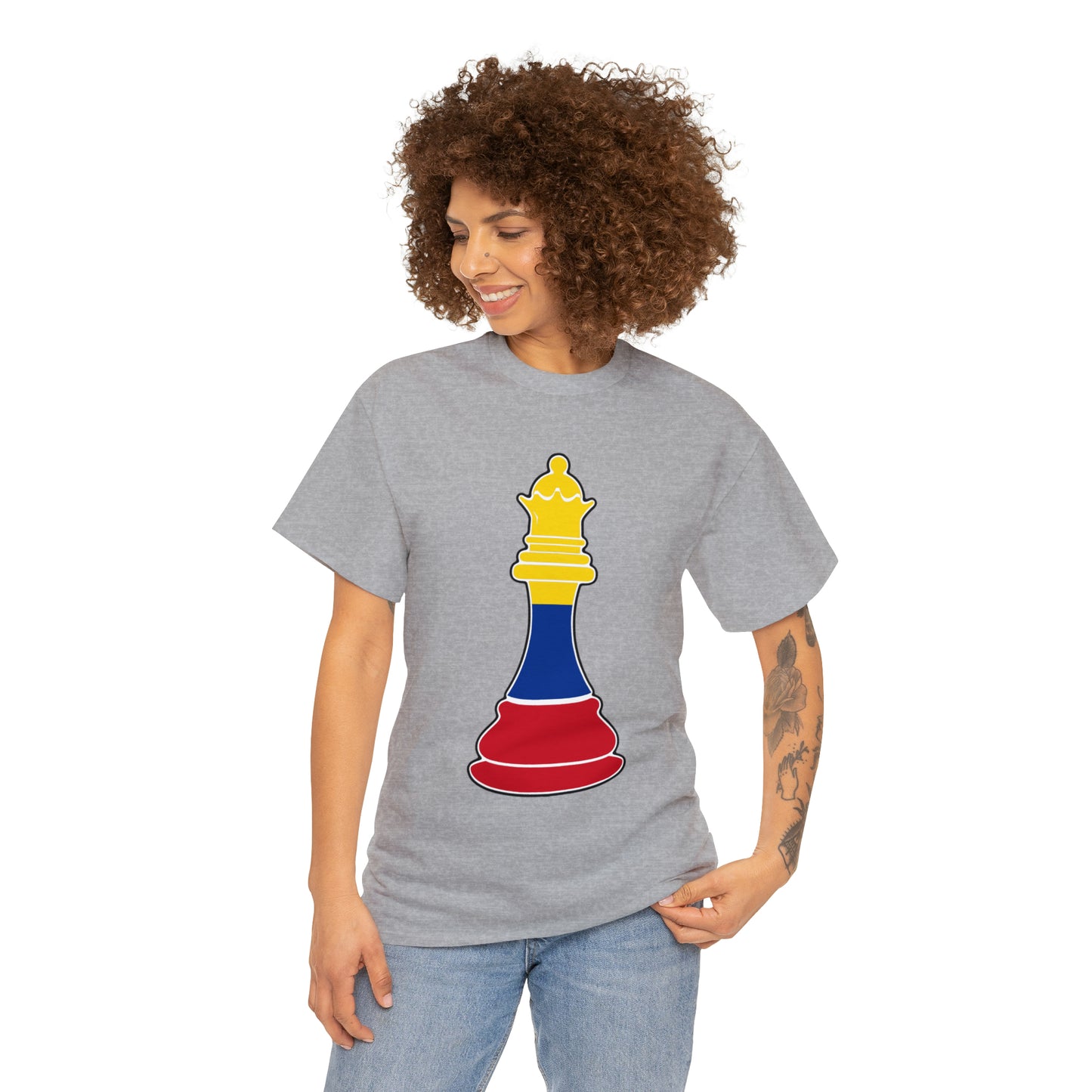 Colombian Queen Flag Chess Piece Colombia T-Shirt | Unisex Tee Shirt