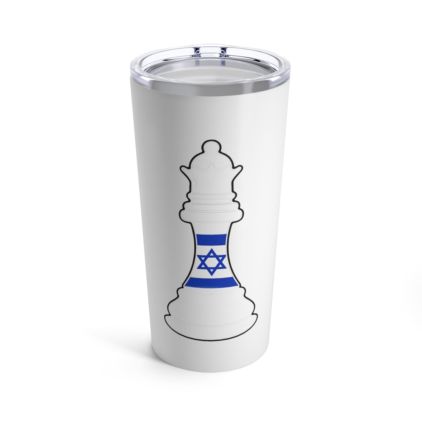 Israeli Queen Flag Chess Piece Israel Tumbler 20oz Beverage Container