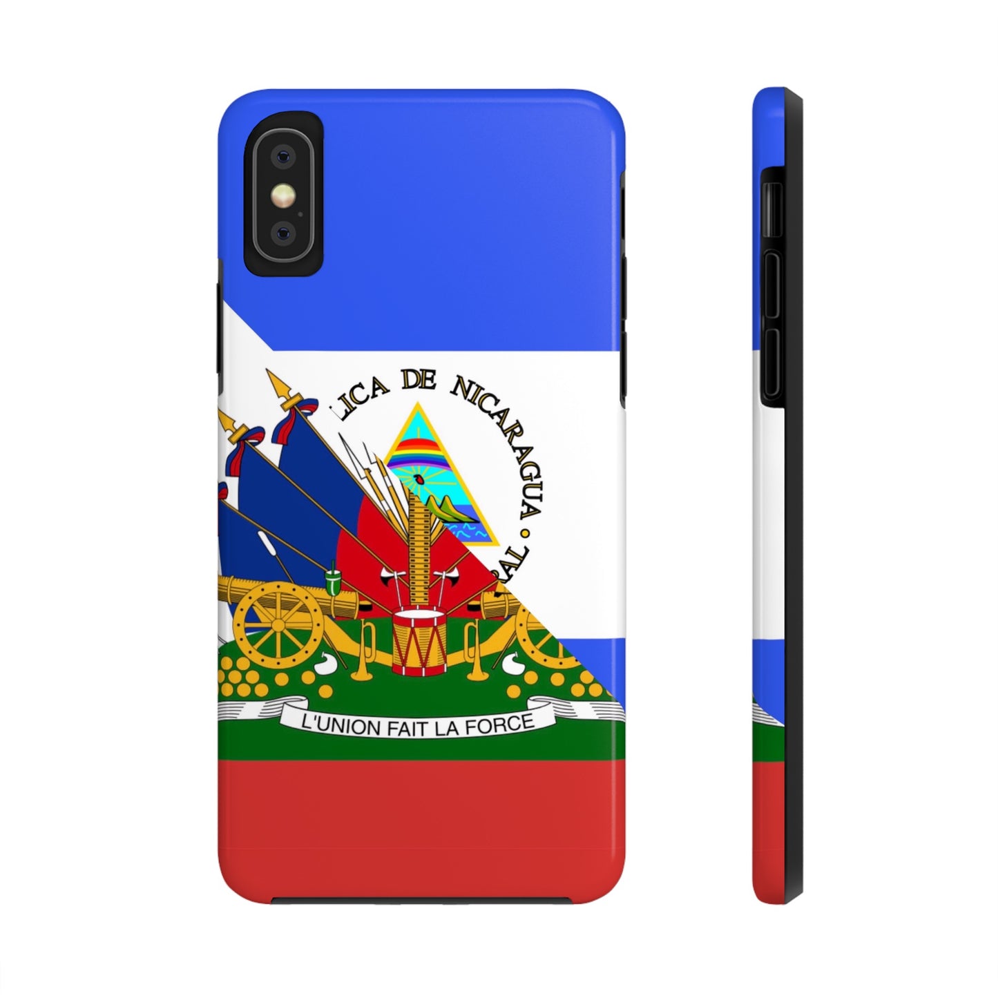 Haiti Nicaragua Flag Haitian Nicaraguan Tough Phone Cases