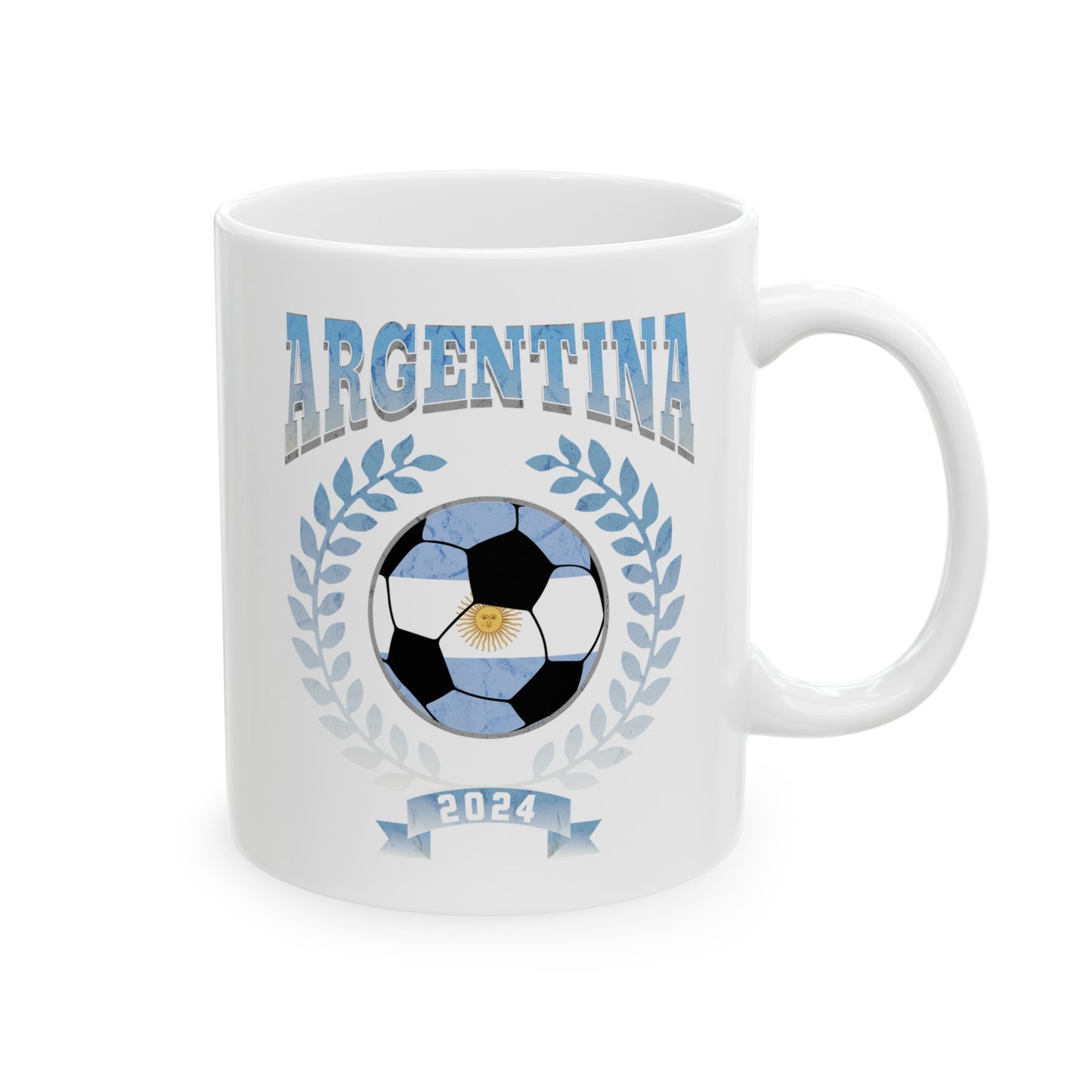 Argentina 2024 Soccer Football Championship Games Argentinian Team Ceramic Mug 11oz, 15oz Cup