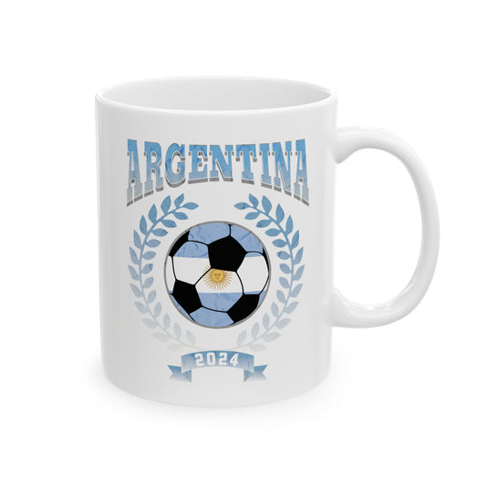 Argentina 2024 Soccer Football Championship Games Argentinian Team Ceramic Mug 11oz, 15oz Cup