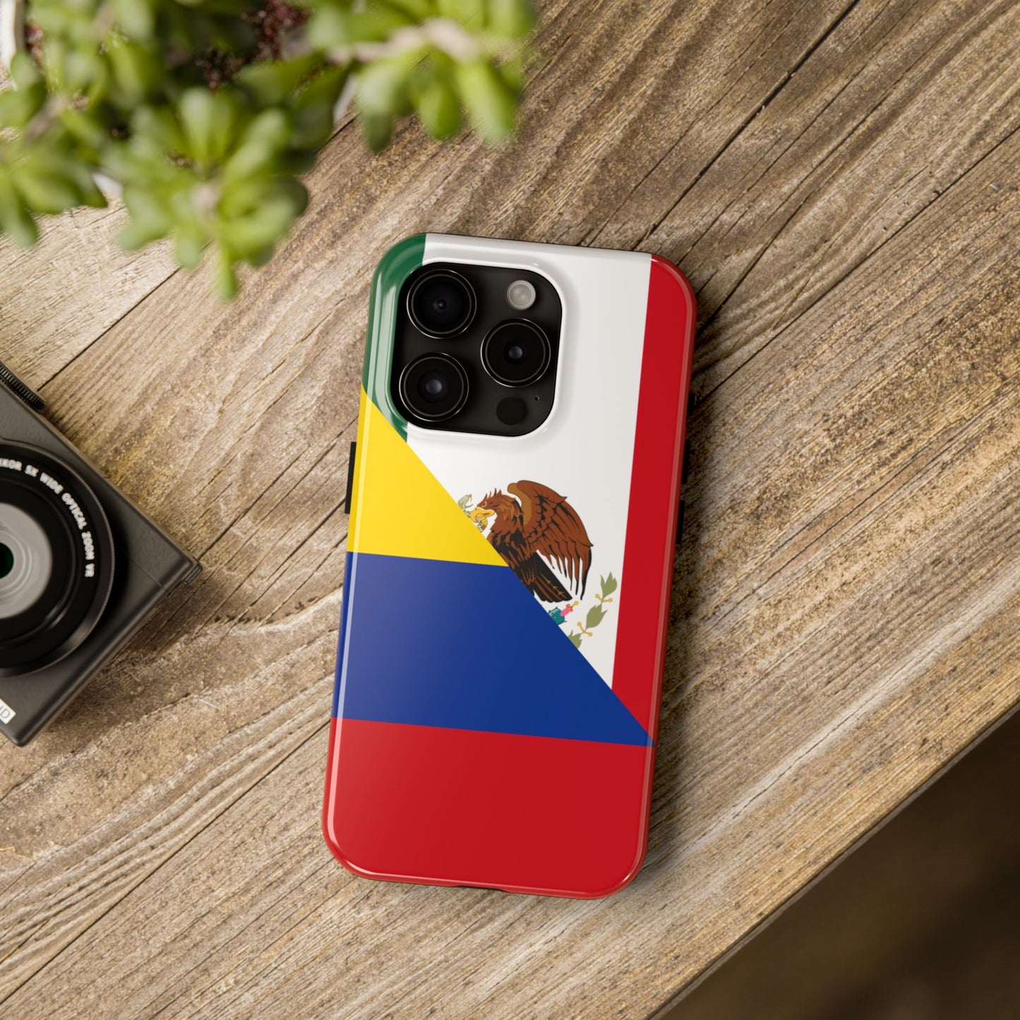 Mexican Colombian Flag Half Mexico Colombia Tough Phone Cases