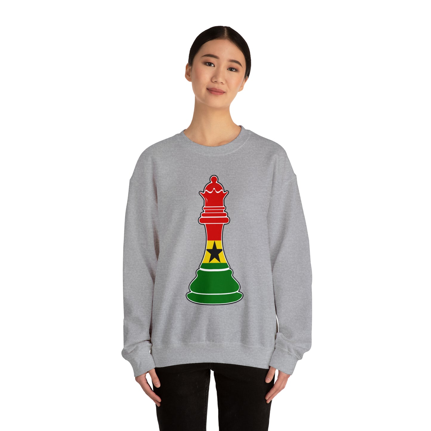 Ghanian Queen Flag Chess Piece Ghana Unisex Sweatshirt