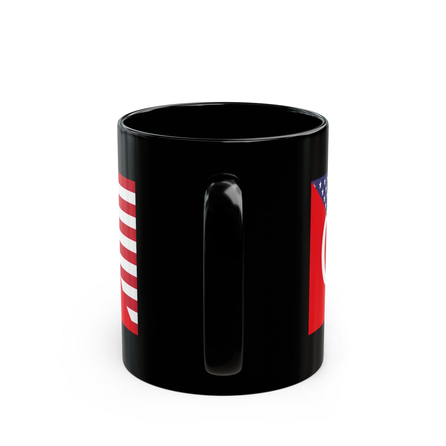 Turkey American Flag Half USA Black Mug (11oz, 15oz)