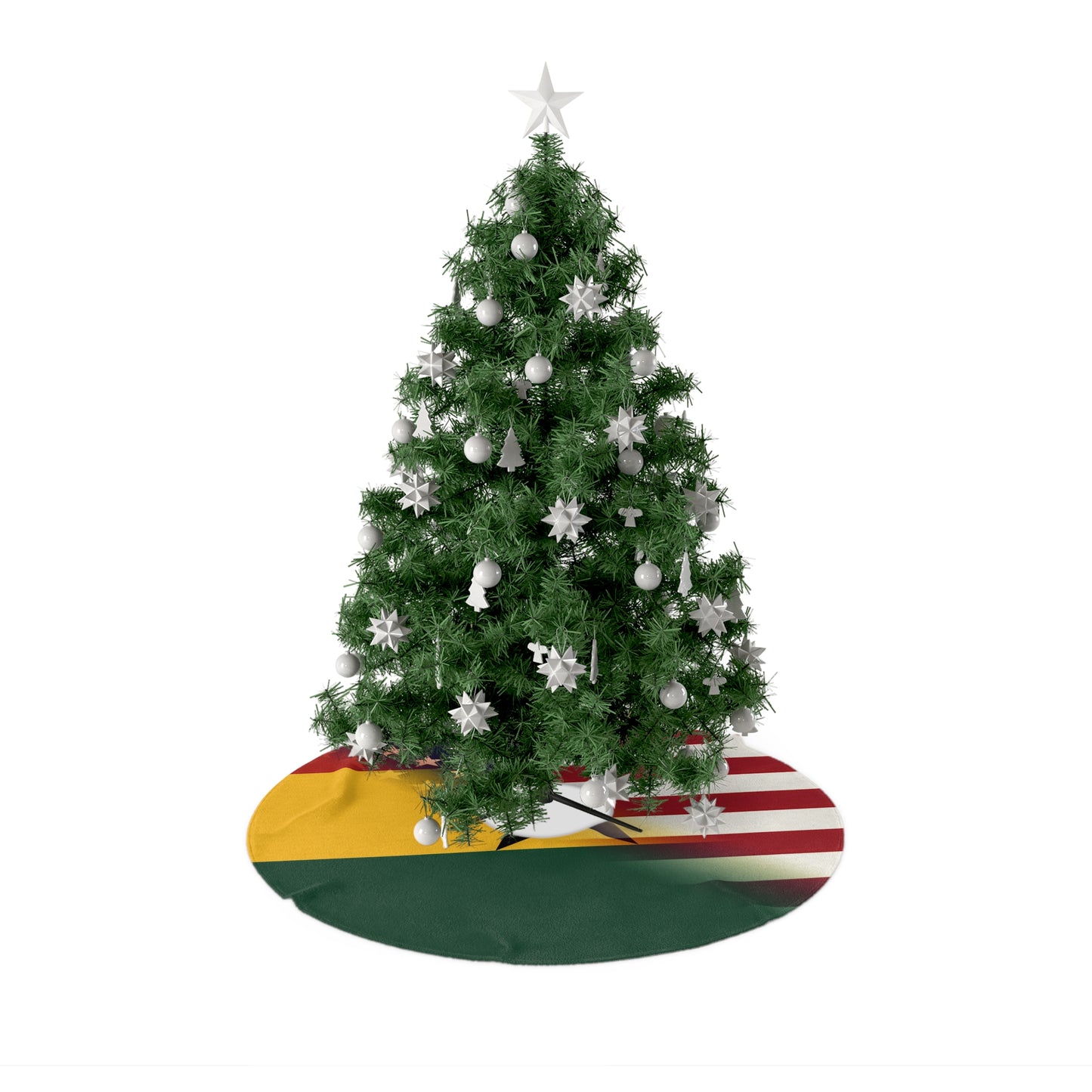 Ghana America Flag | Half Ghanaian Christmas Tree Skirt