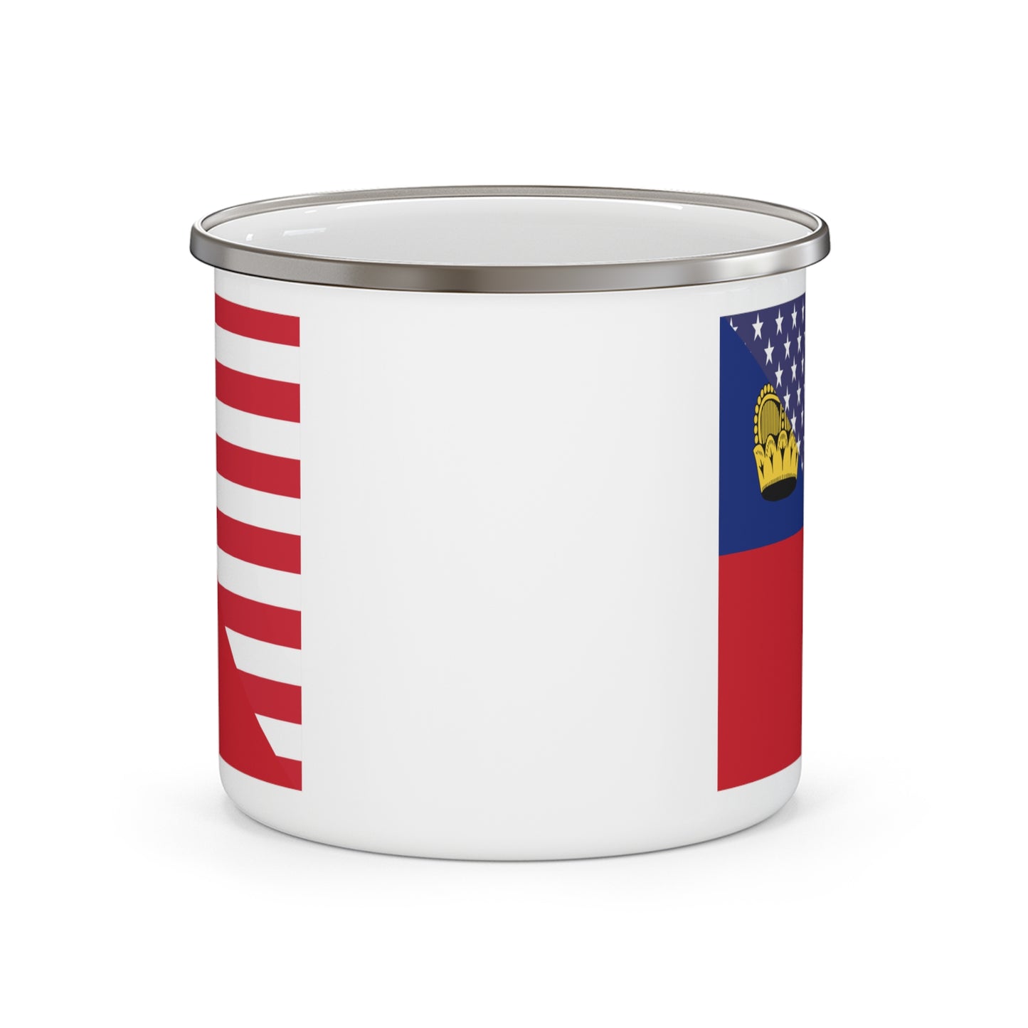 Liechtenstein American Flag 12oz Enamel Mug