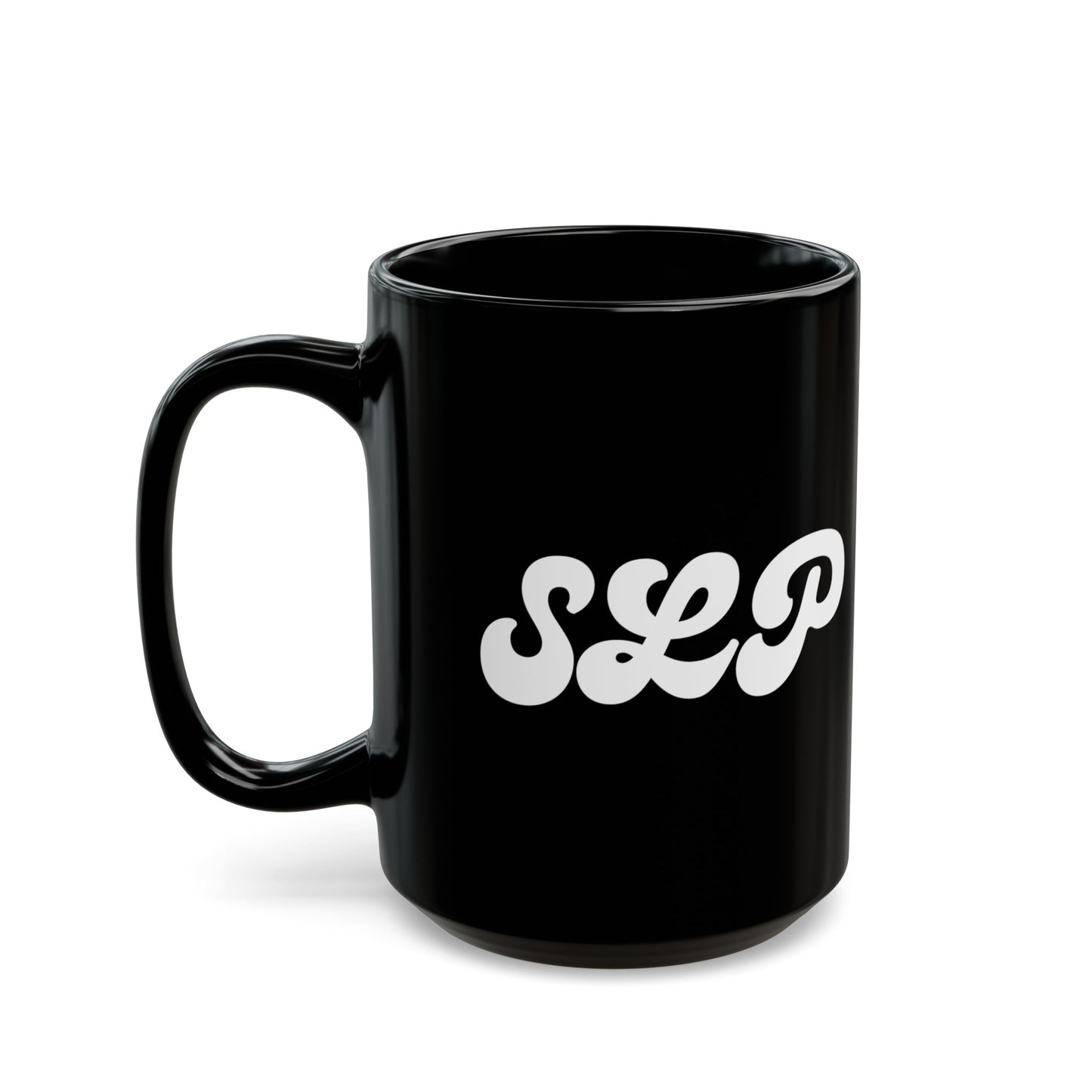 SLP White Text Black Mug (11oz, 15oz)