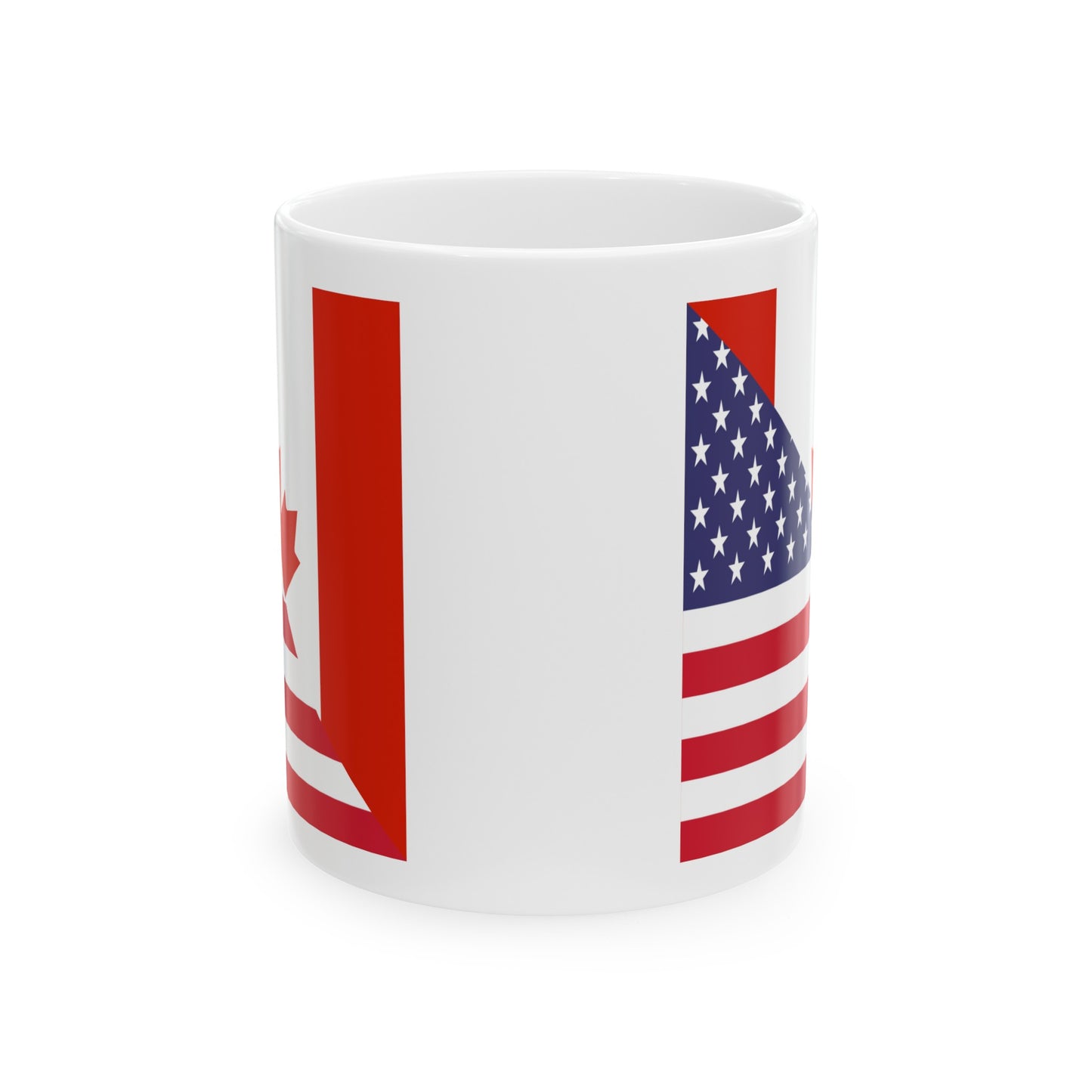 Canadian American Flag Canada USA Ceramic Mug 11oz, 15oz Cup