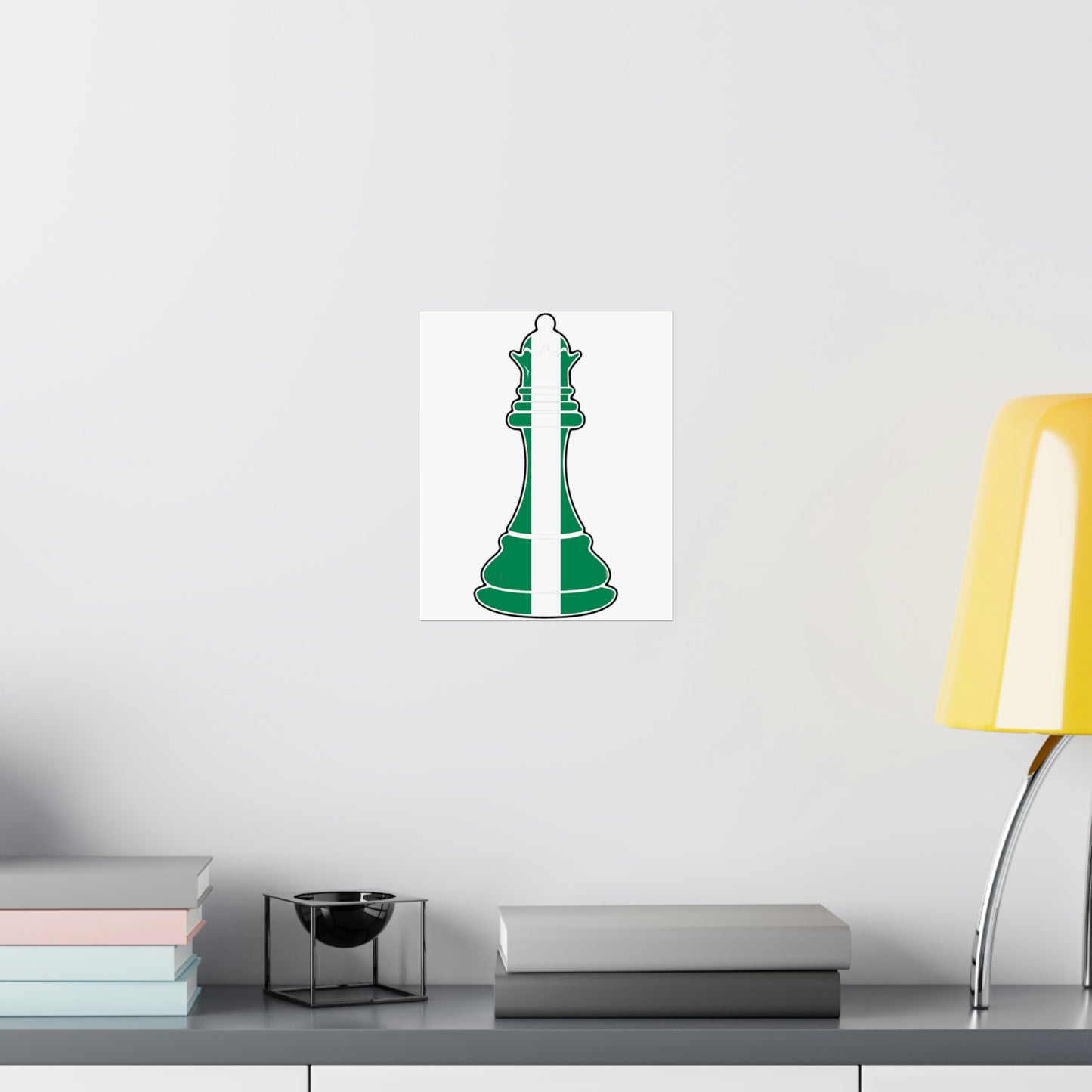 Nigerian Queen Flag Chess Piece Nigeria Premium Matte Poster