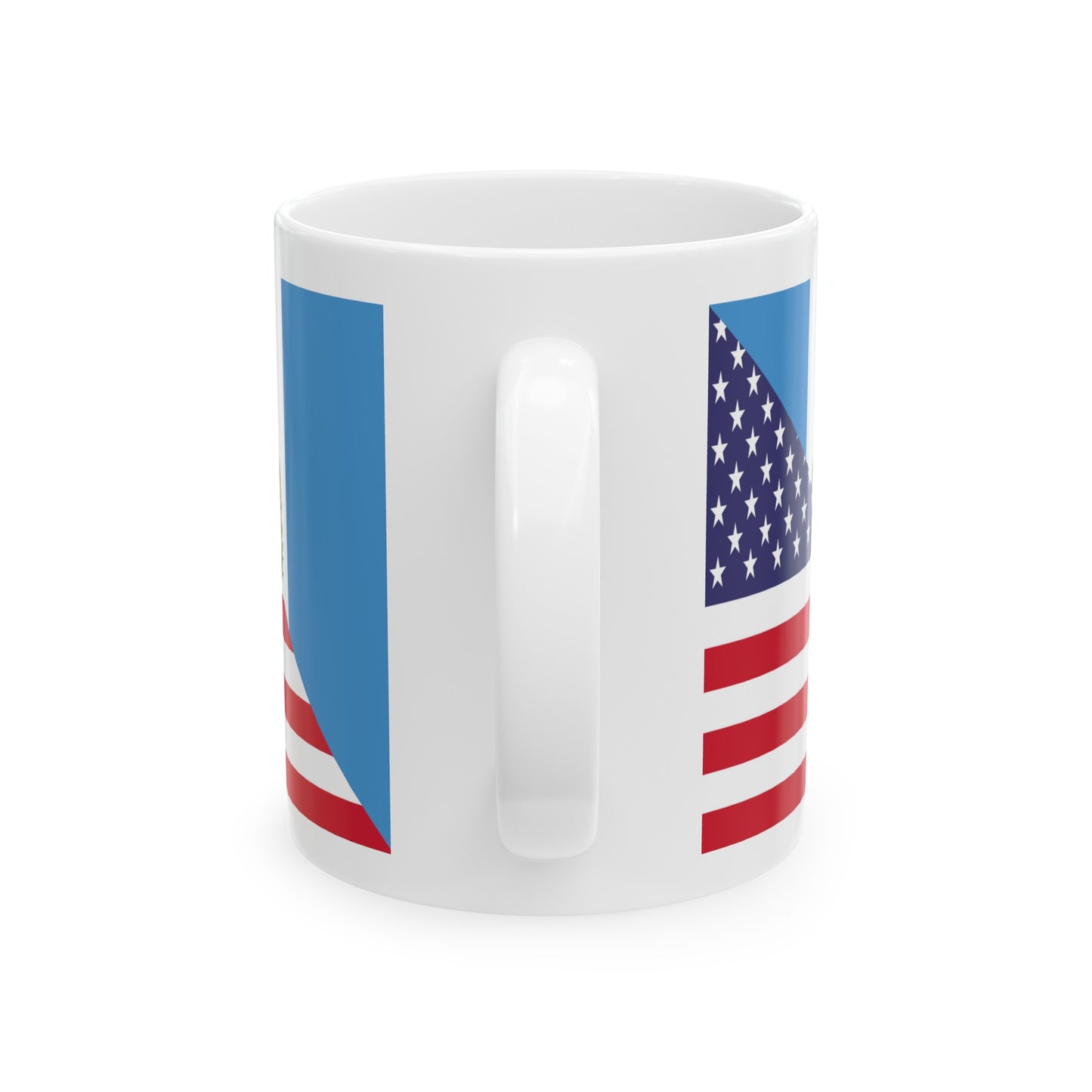 Guatemalan American Flag Half Guatemala USA Ceramic Mug 11oz, 15oz Cup