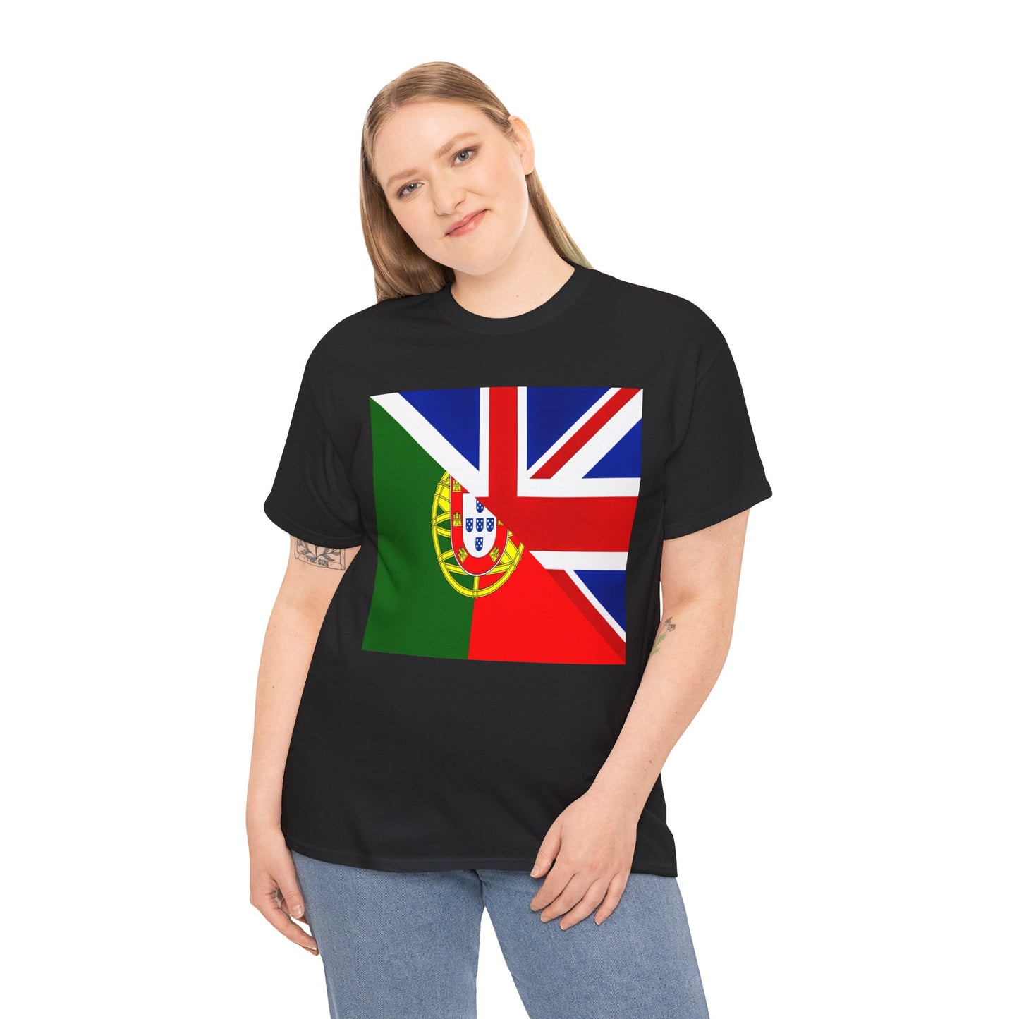 Portugal British Flag Portuguese UK Union Jack T-Shirt | Unisex Tee Shirt