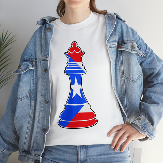 Puerto Rican Queen Flag Chess Piece Boricua T-Shirt | Unisex Tee Shirt