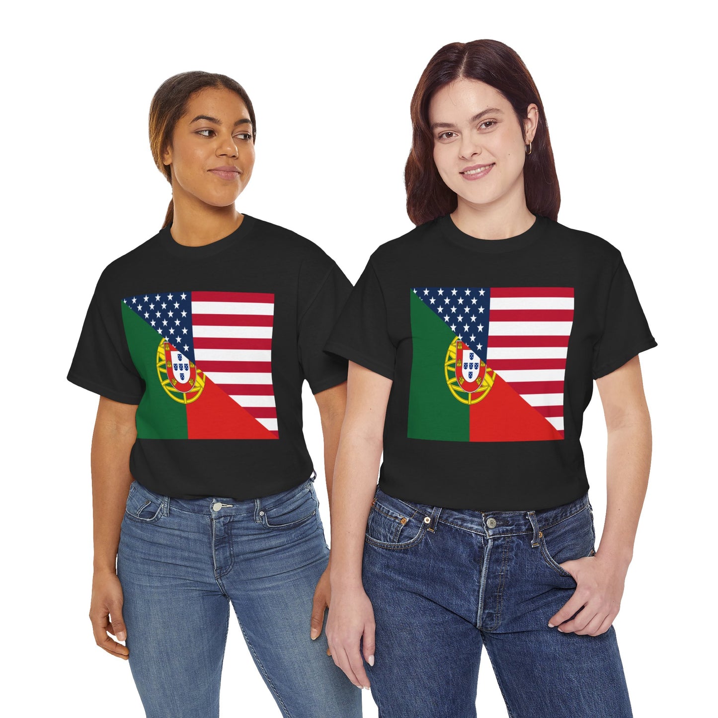 Portugal USA Gift Flag Portuguese American T-Shirt | Unisex Tee Shirt