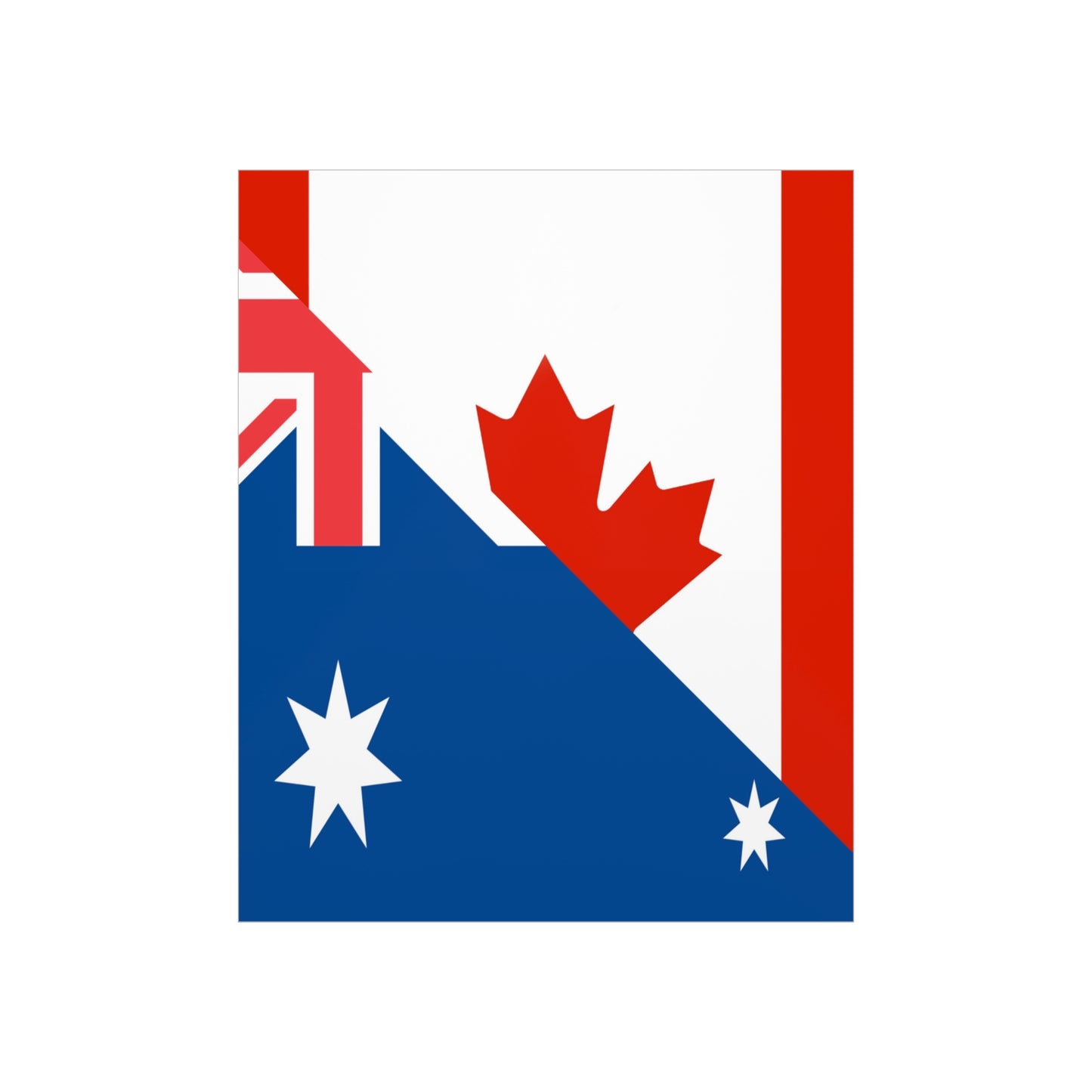 Australian Canadian Flag Half Australia Canada Premium Matte Poster