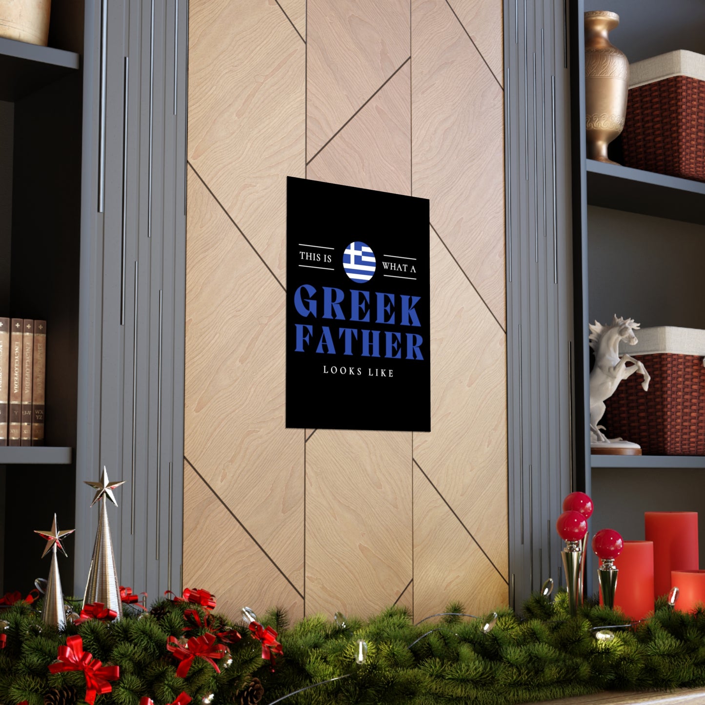 Greek Father Looks Like Fathers Day Greece Dad 2 Premium Matte Poster