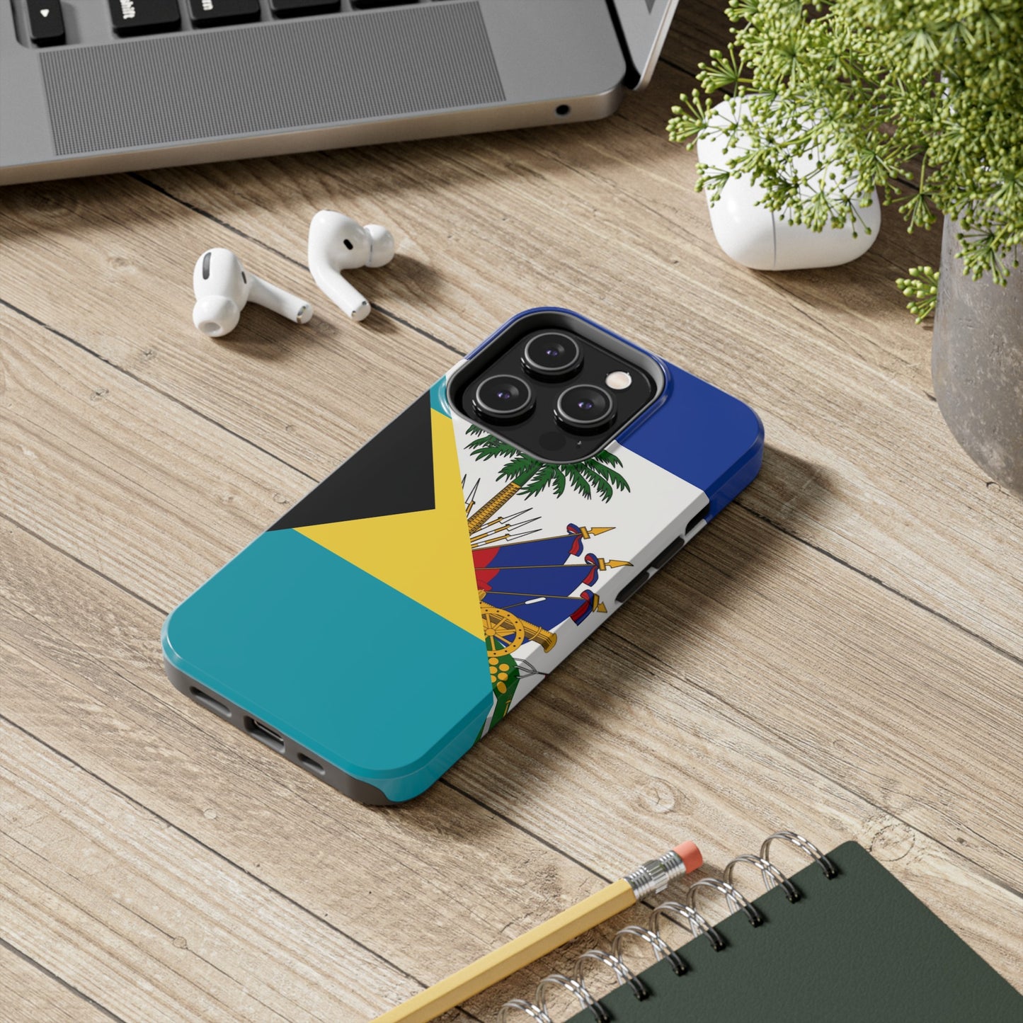 Bahamas Haiti Flag Bahamian Haitian Tough Phone Cases